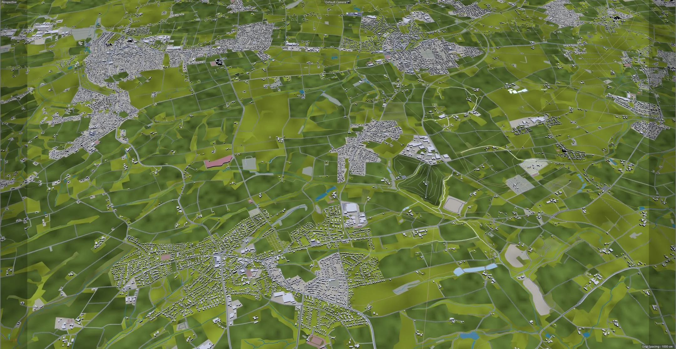 Bielefeld City Germany 3D Model 60km