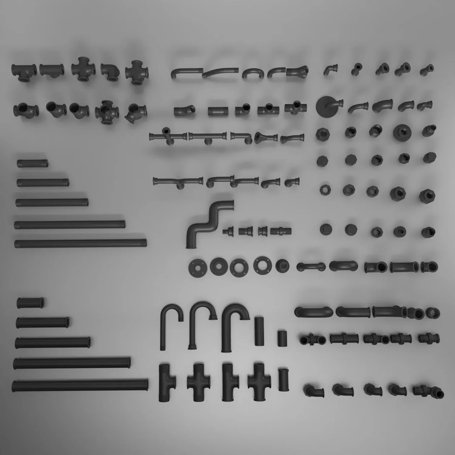 Hard Surface Kitbash - 110 Pieces