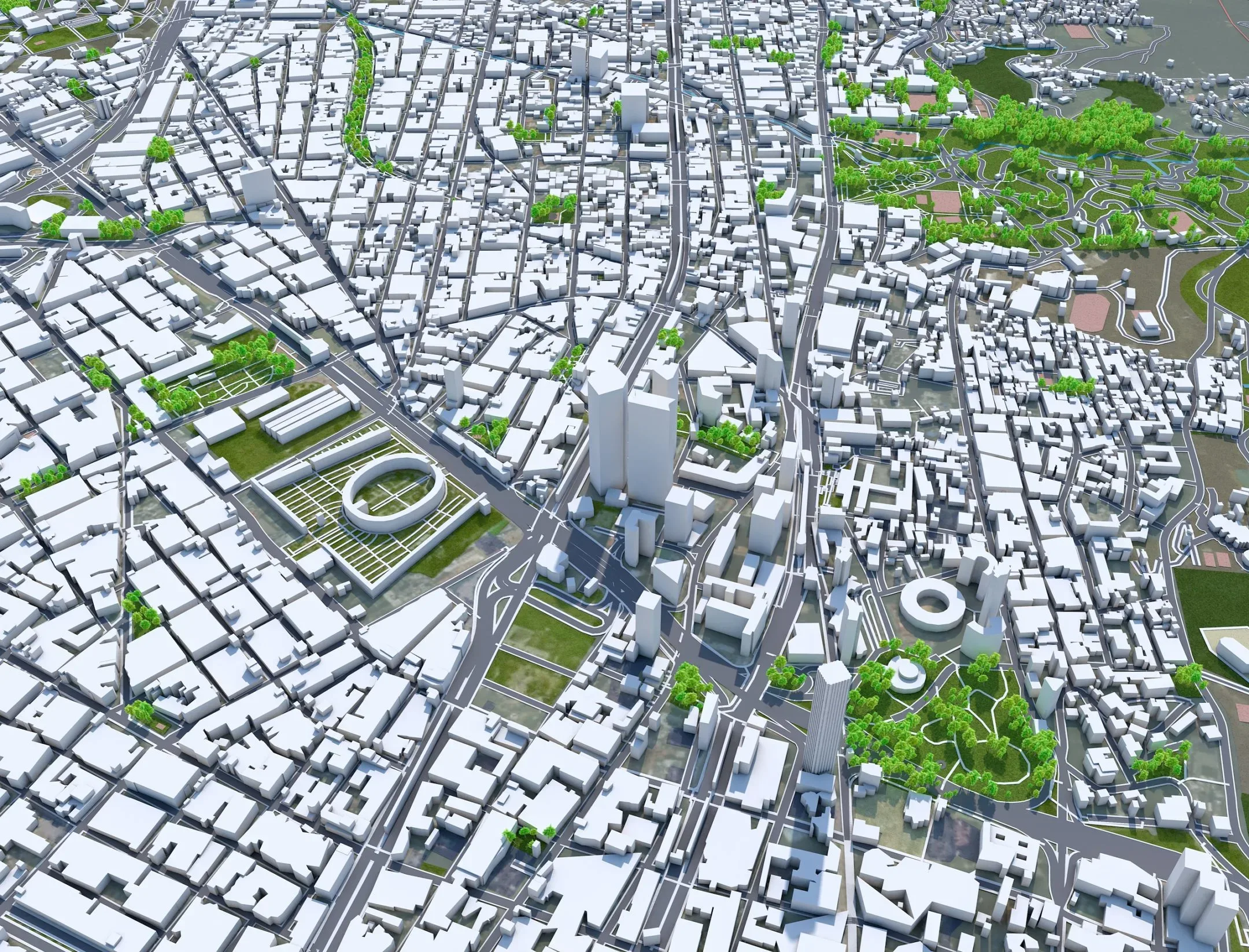 Bogota City Columbia 3D Model 50 Km