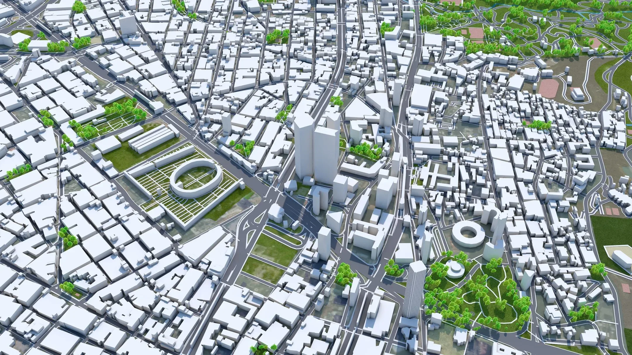 Bogota City Columbia 3D Model 50 Km