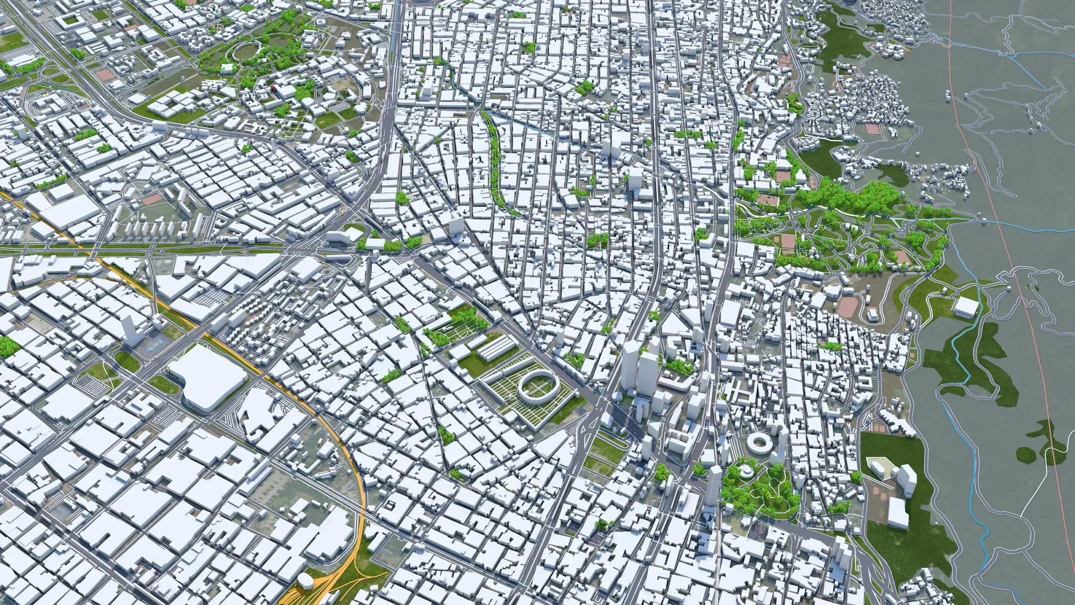 Bogota City Columbia 3D Model 50 Km