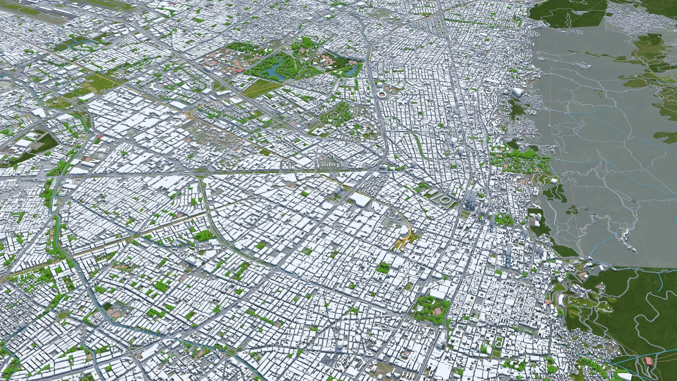 Bogota City Columbia 3D Model 50 Km