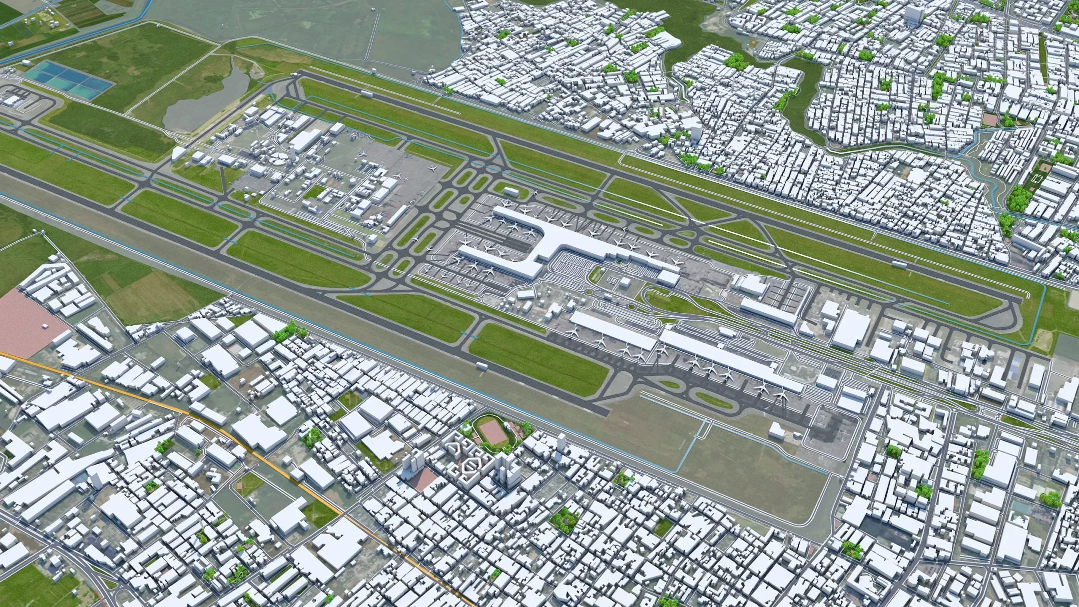 Bogota City Columbia 3D Model 50 Km