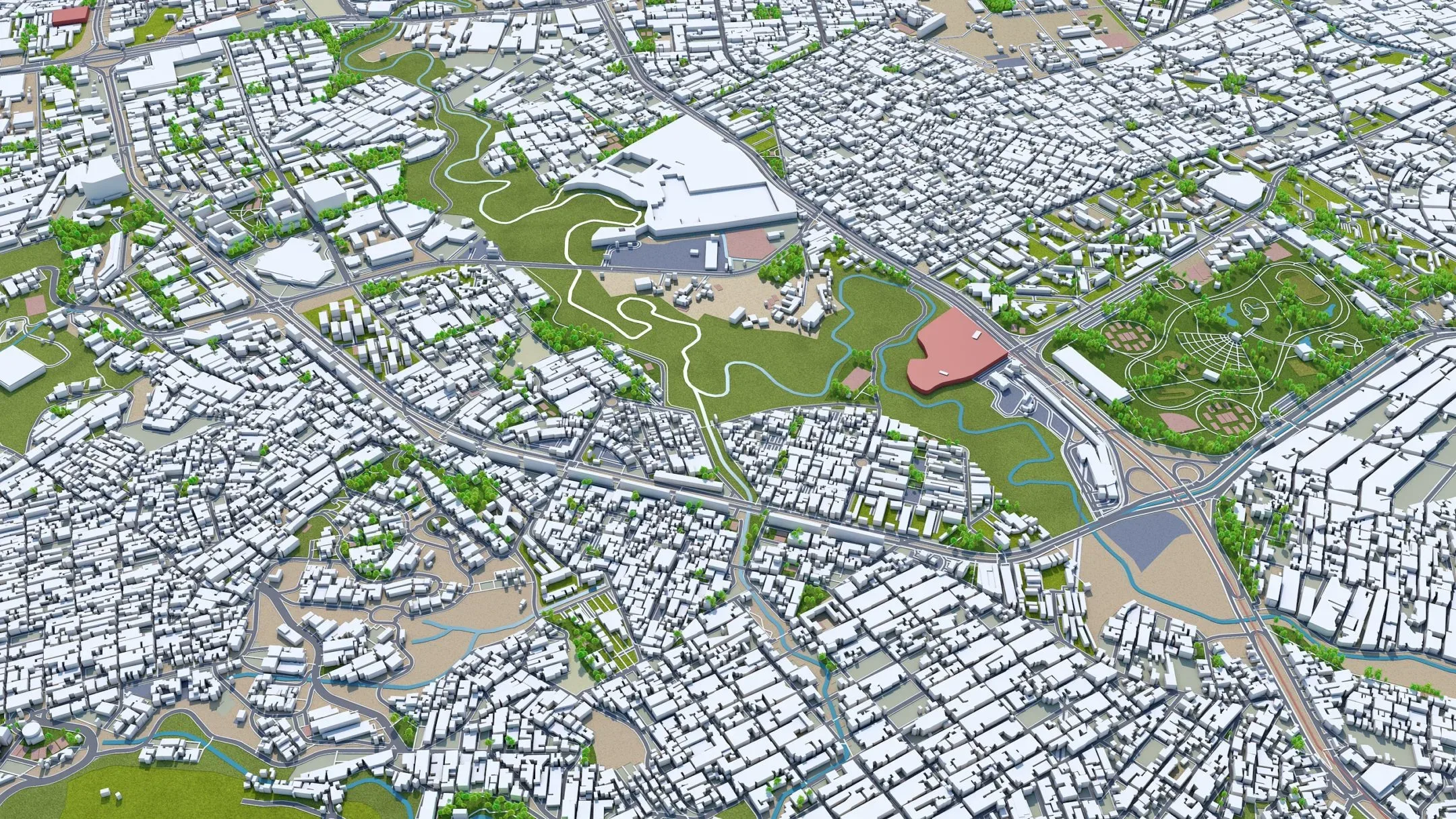 Bogota City Columbia 3D Model 50 Km