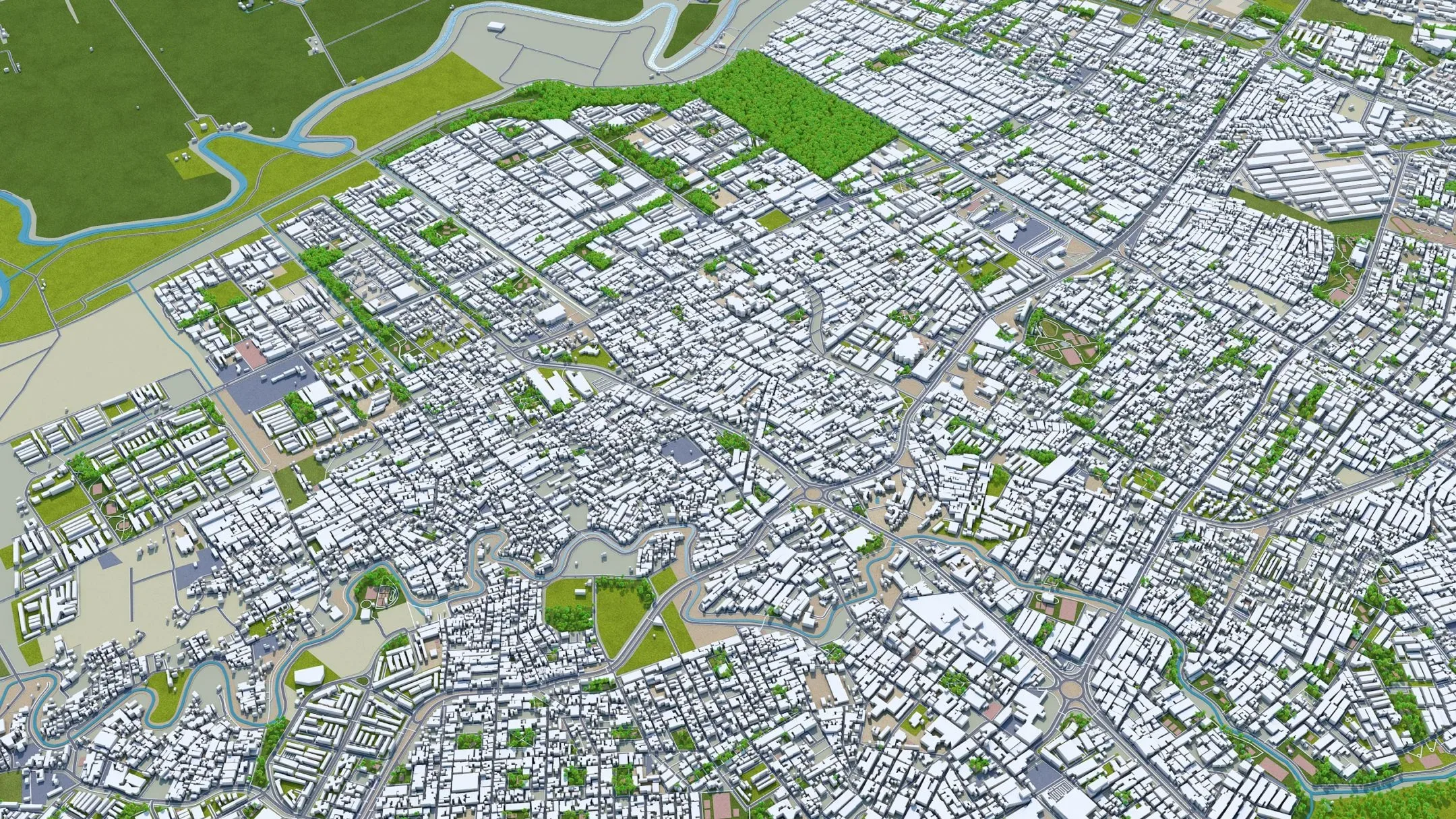 Bogota City Columbia 3D Model 50 Km