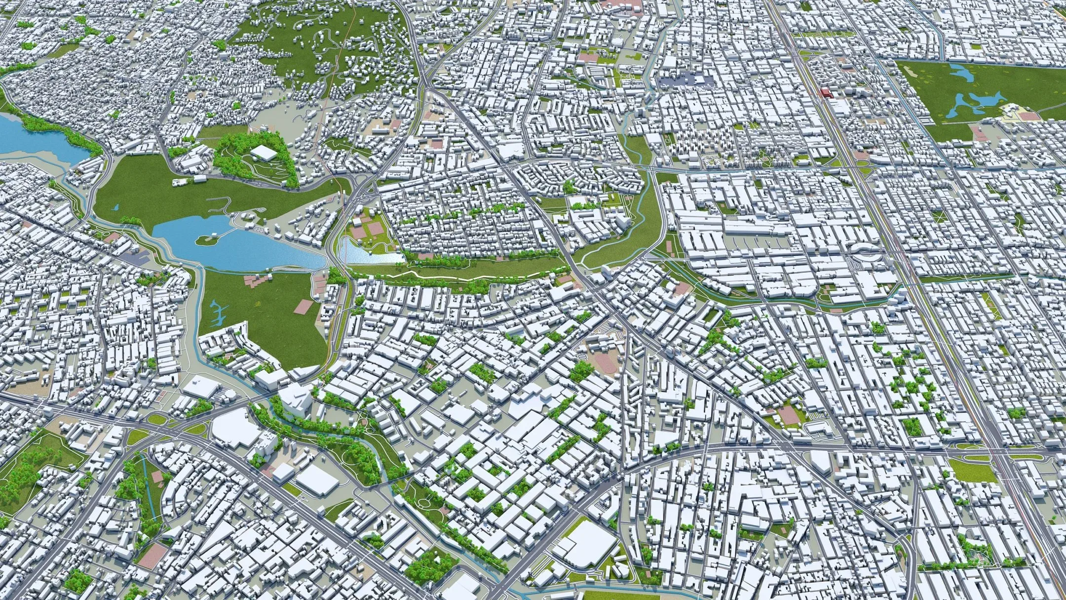 Bogota City Columbia 3D Model 50 Km