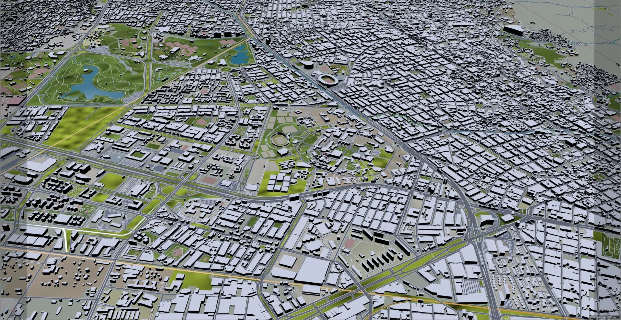 Bogota City Columbia 3D Model 50 Km