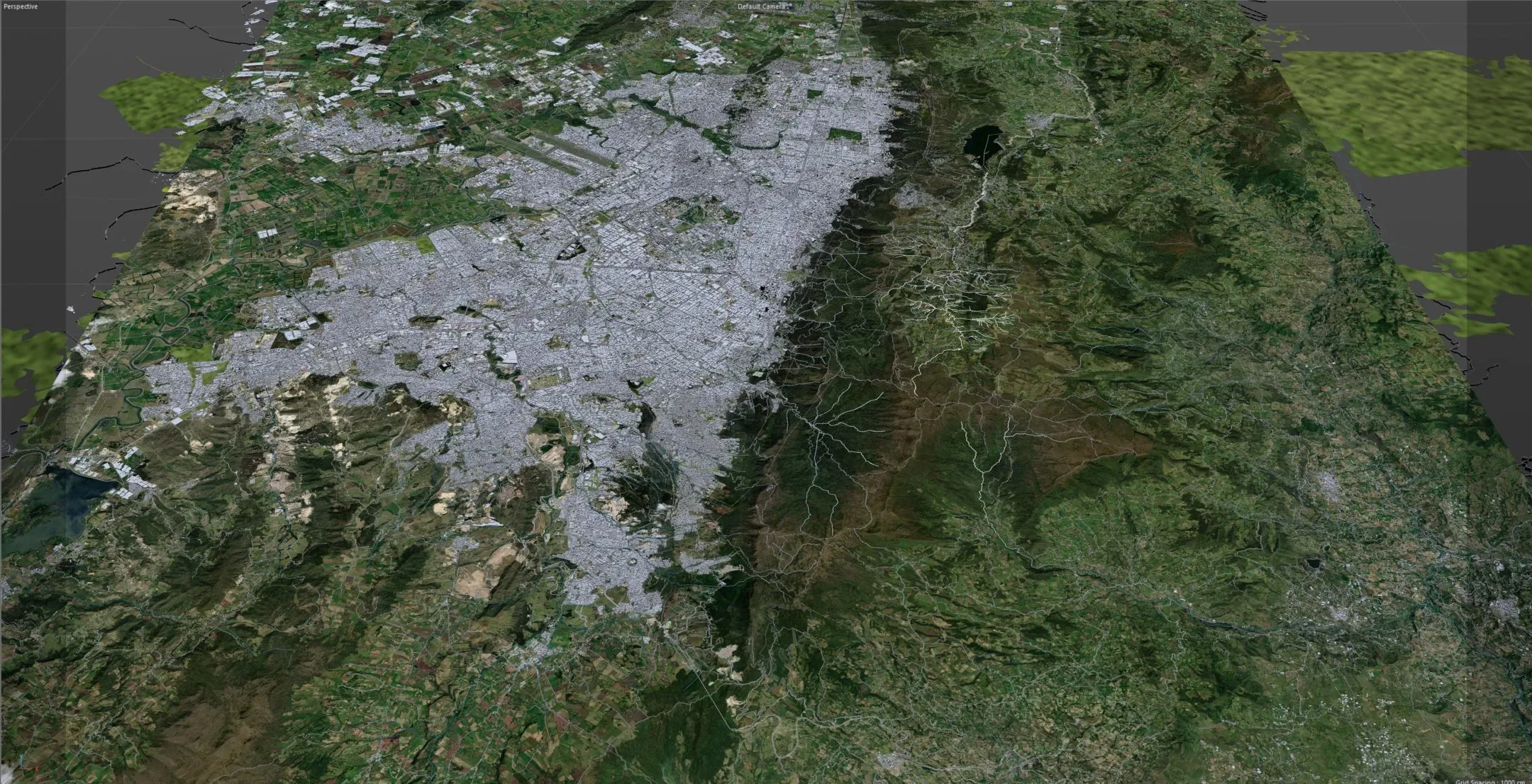 Bogota City Columbia 3D Model 50 Km