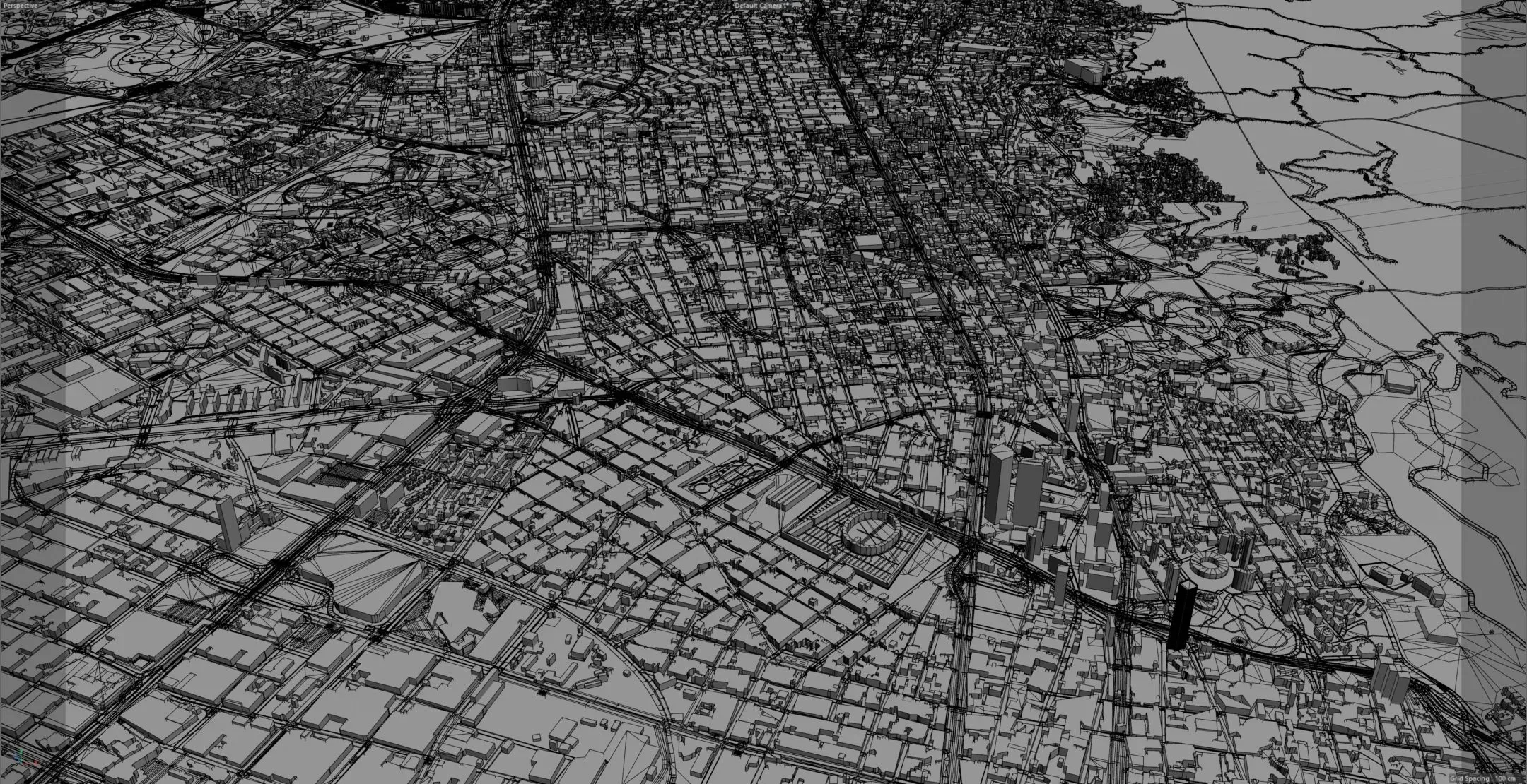 Bogota City Columbia 3D Model 50 Km