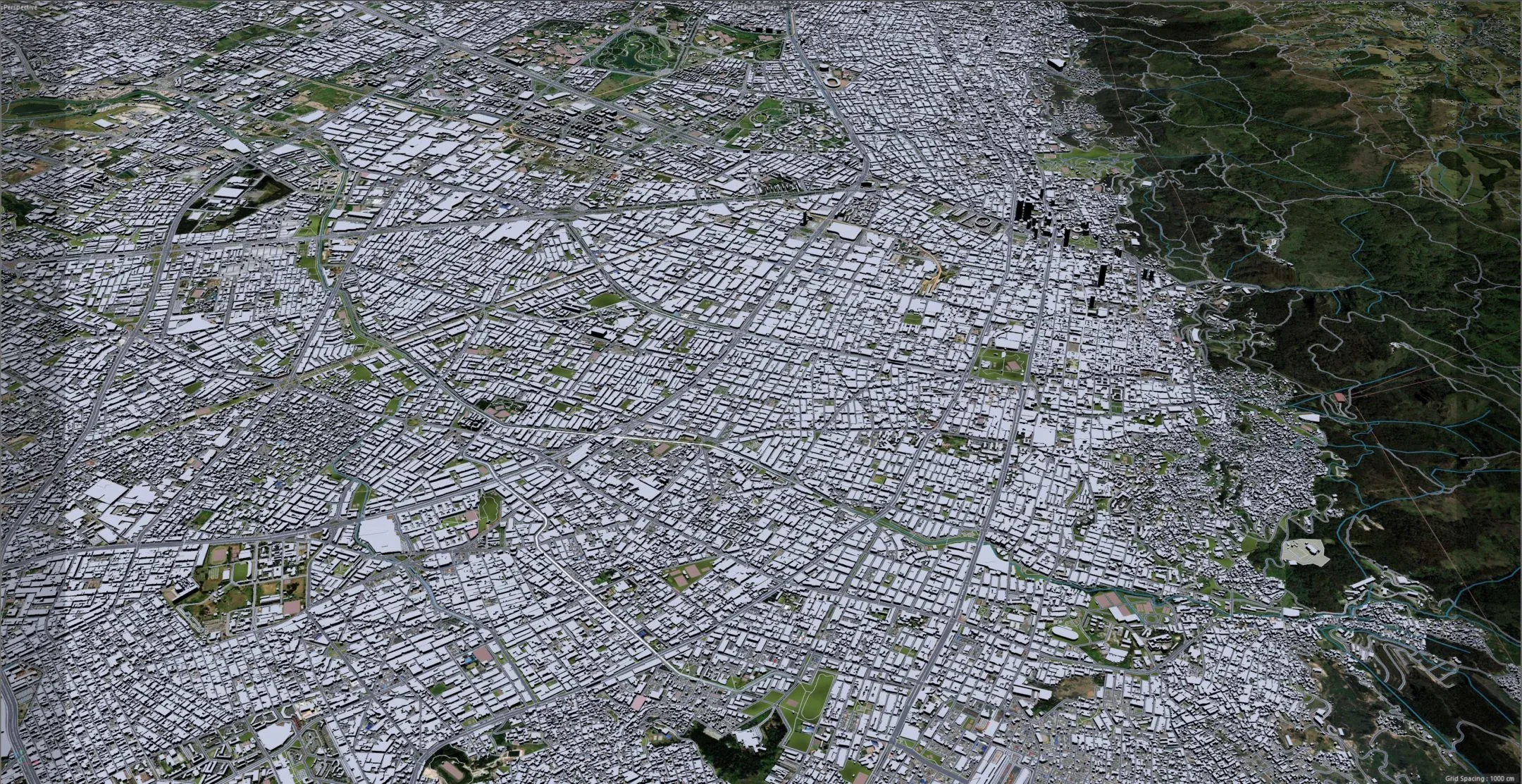 Bogota City Columbia 3D Model 50 Km
