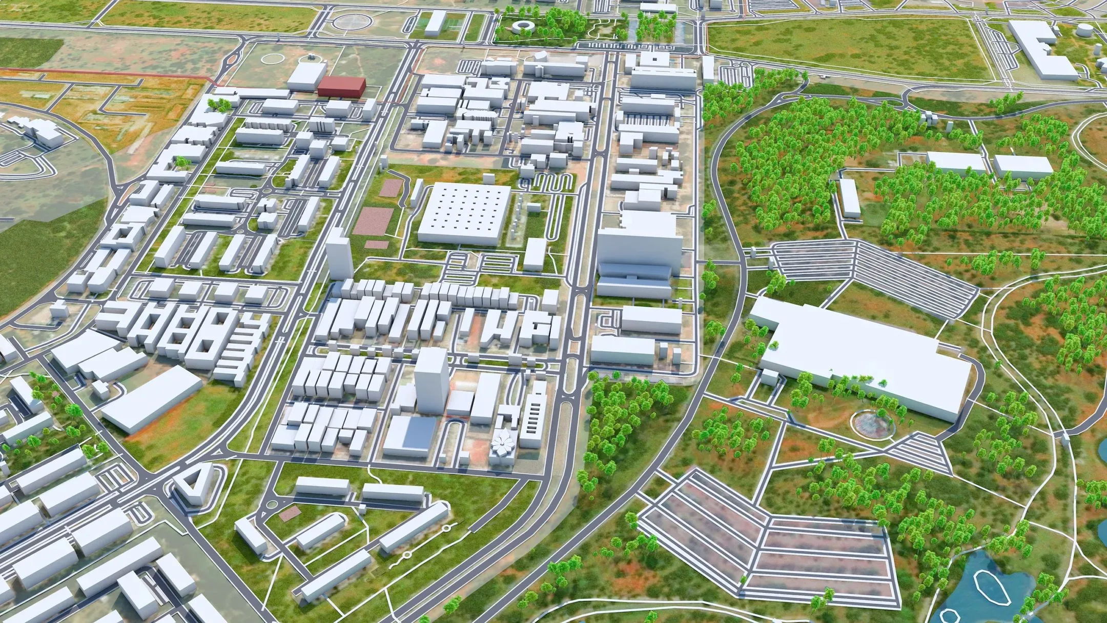 Brasilia City Brazil 3D Model 110 km