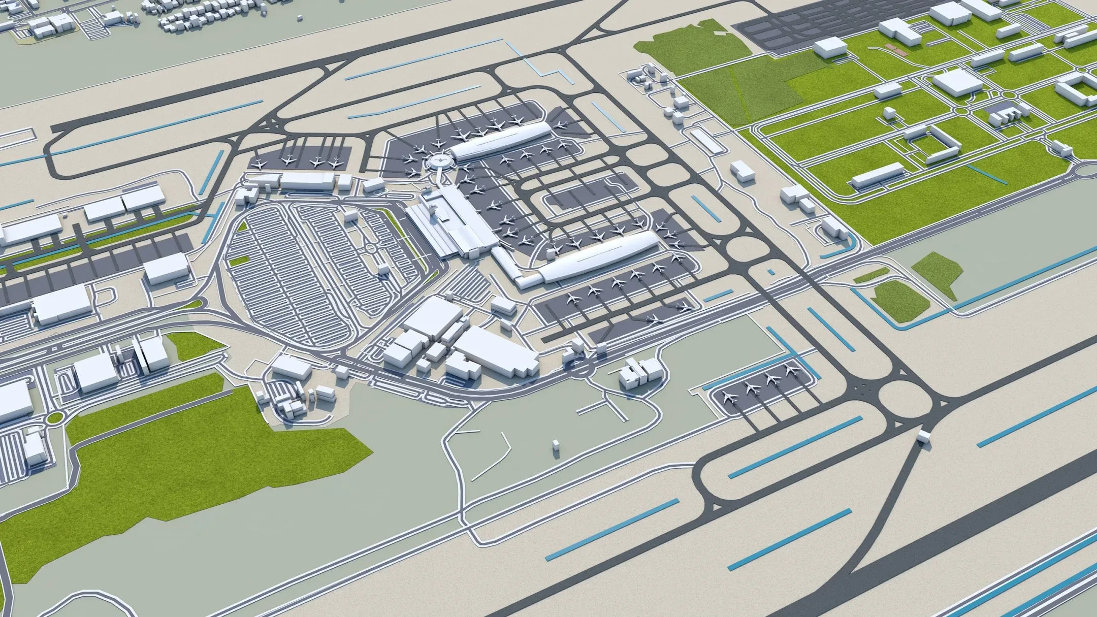 Brasilia City Brazil 3D Model 110 km