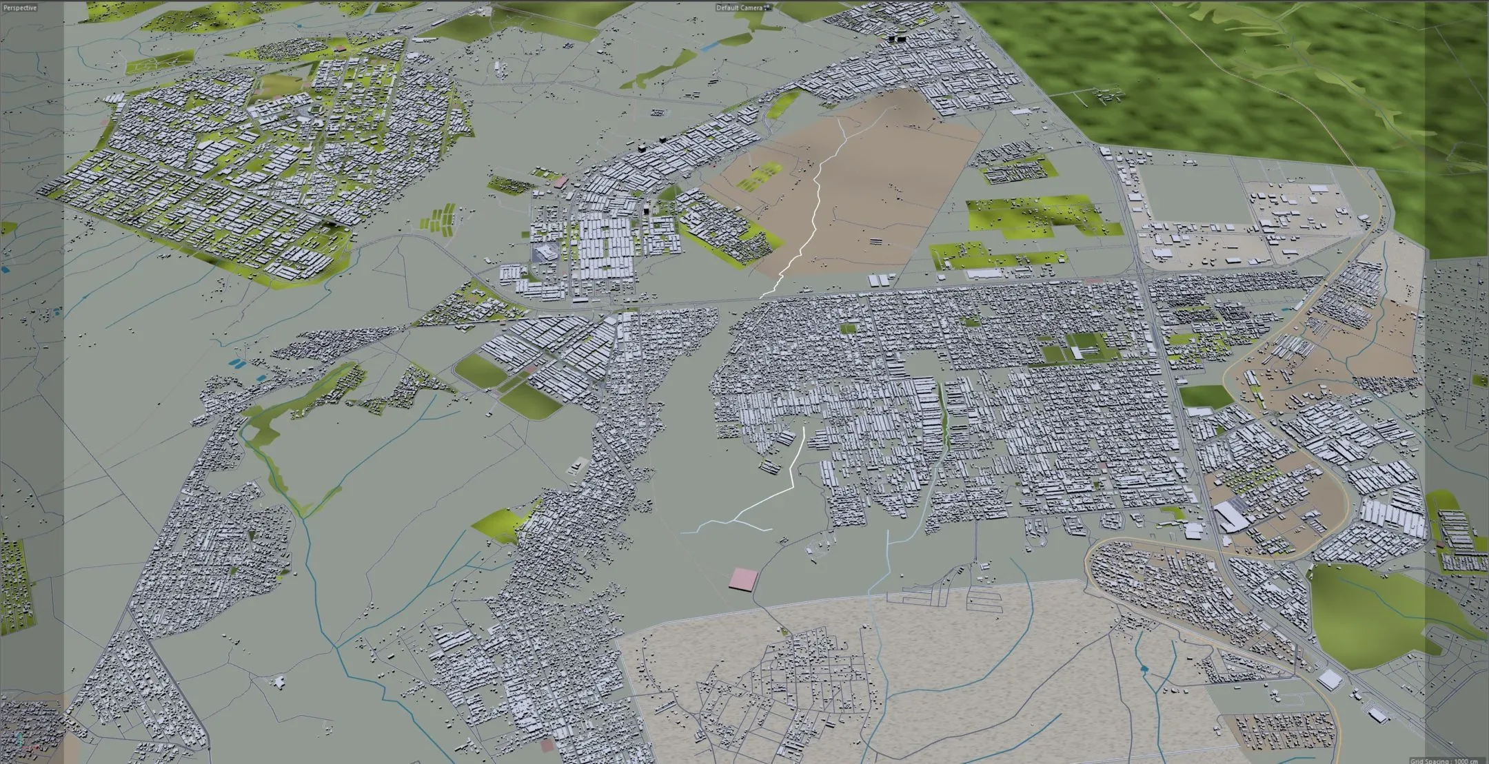 Brasilia City Brazil 3D Model 110 km