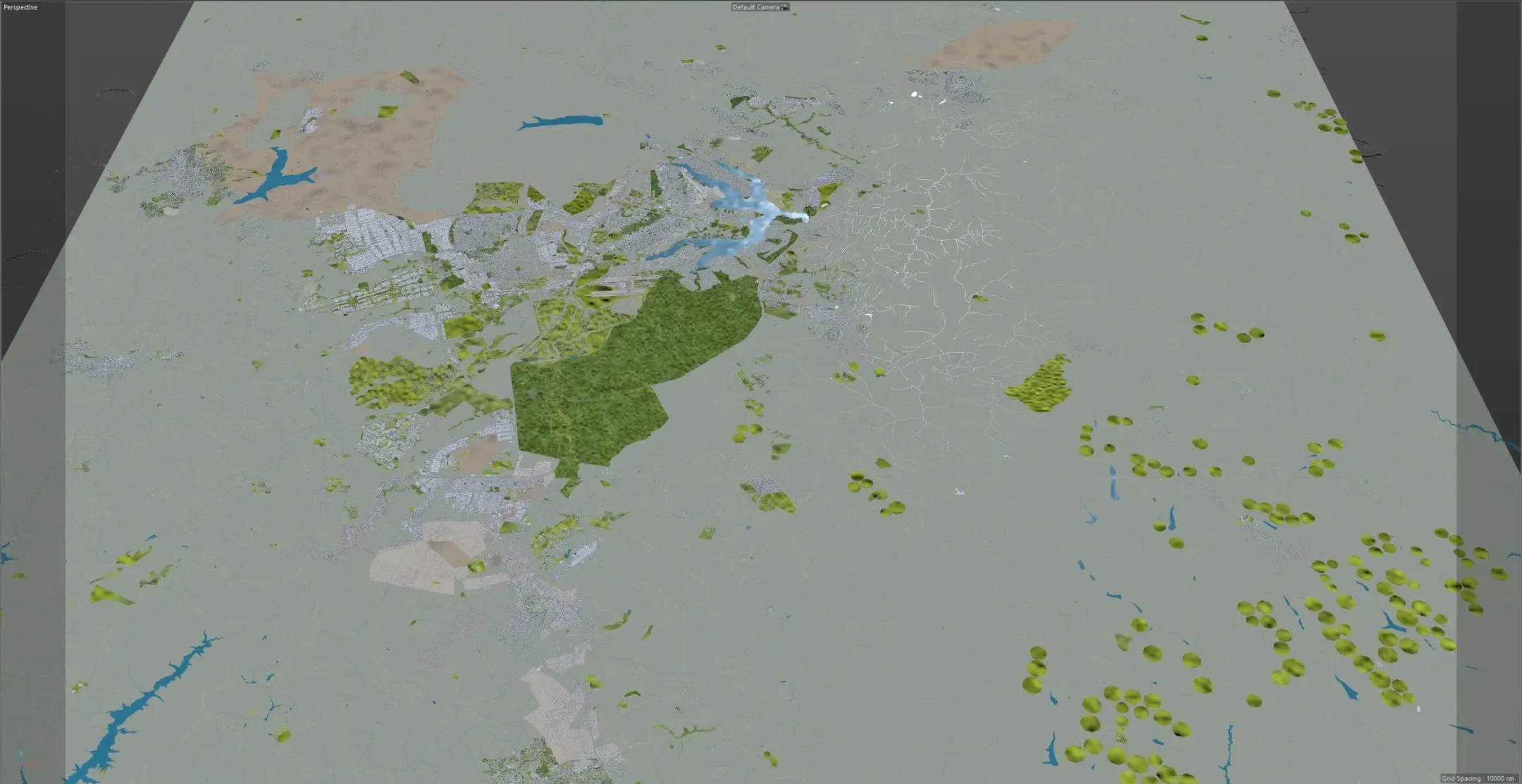 Brasilia City Brazil 3D Model 110 km