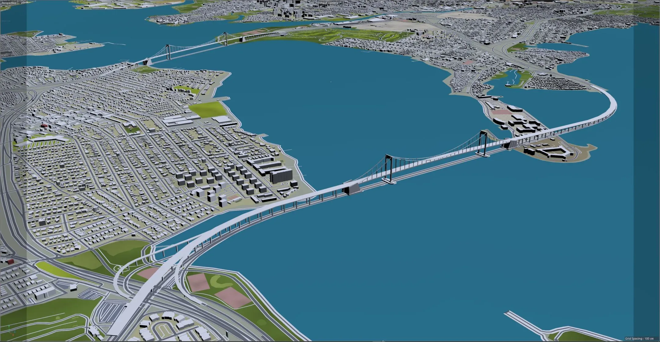 Bronx City New York 3D Model 30km