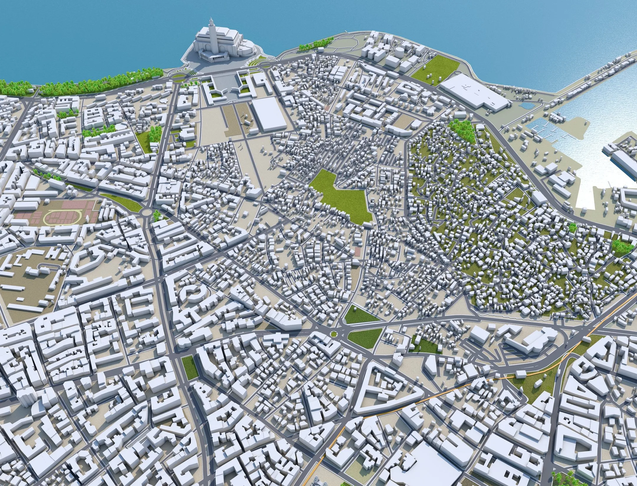 Casablanca City Morocco 3D Model 50km