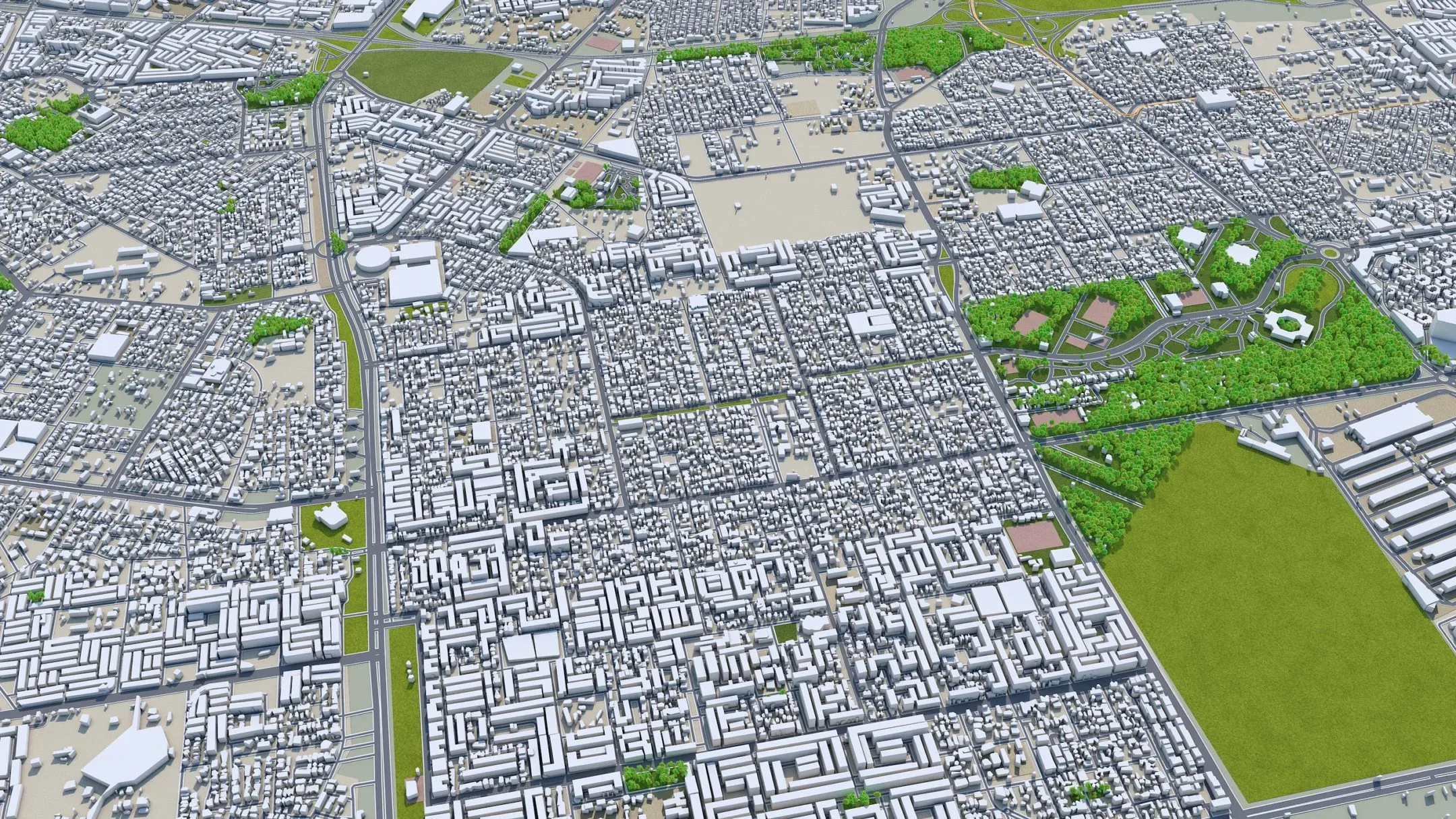 Casablanca City Morocco 3D Model 50km