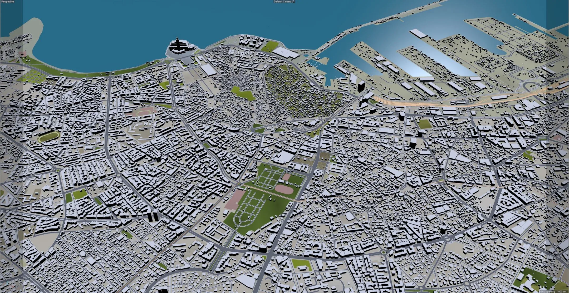 Casablanca City Morocco 3D Model 50km