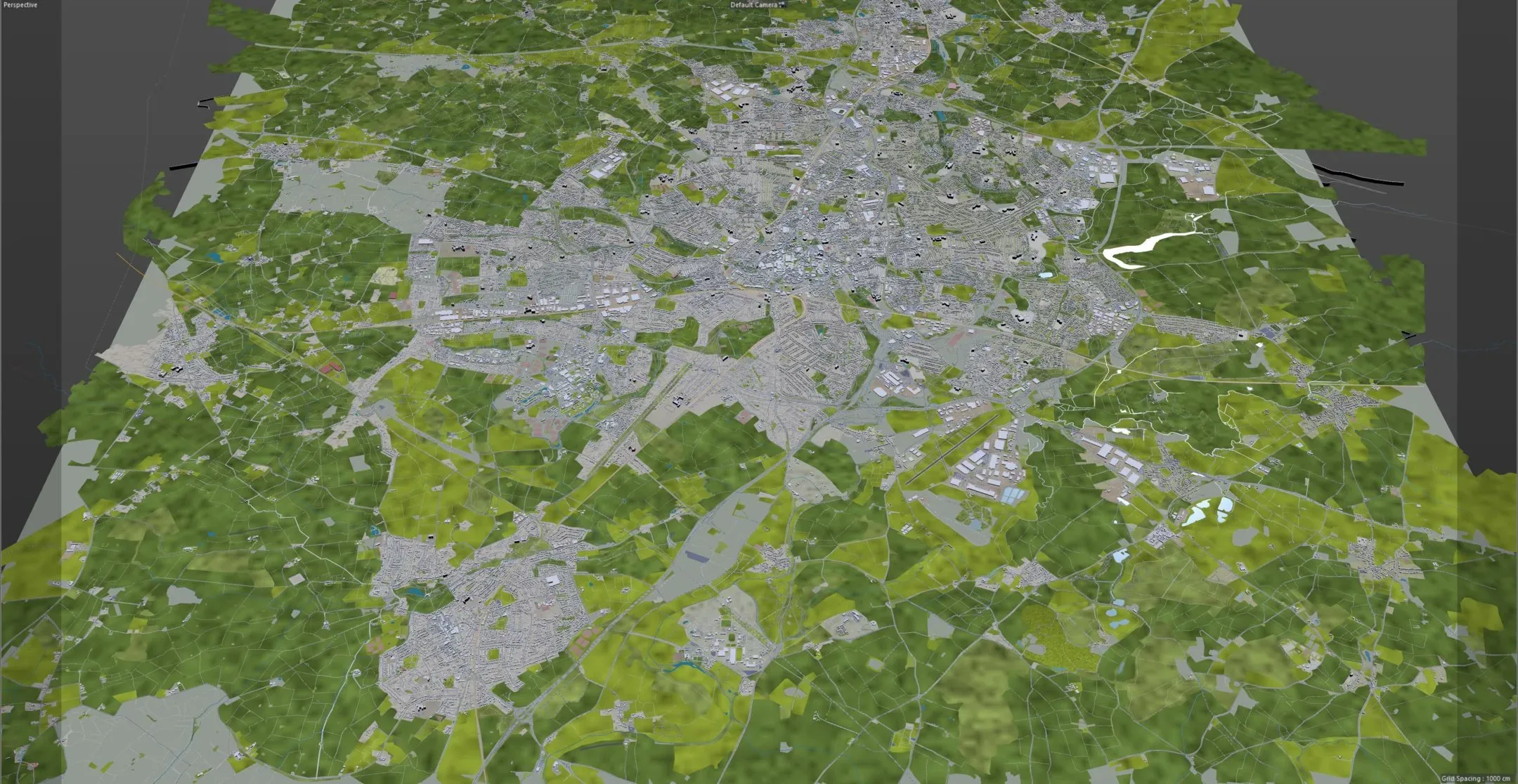 Coventry City England 3D Model 30Km