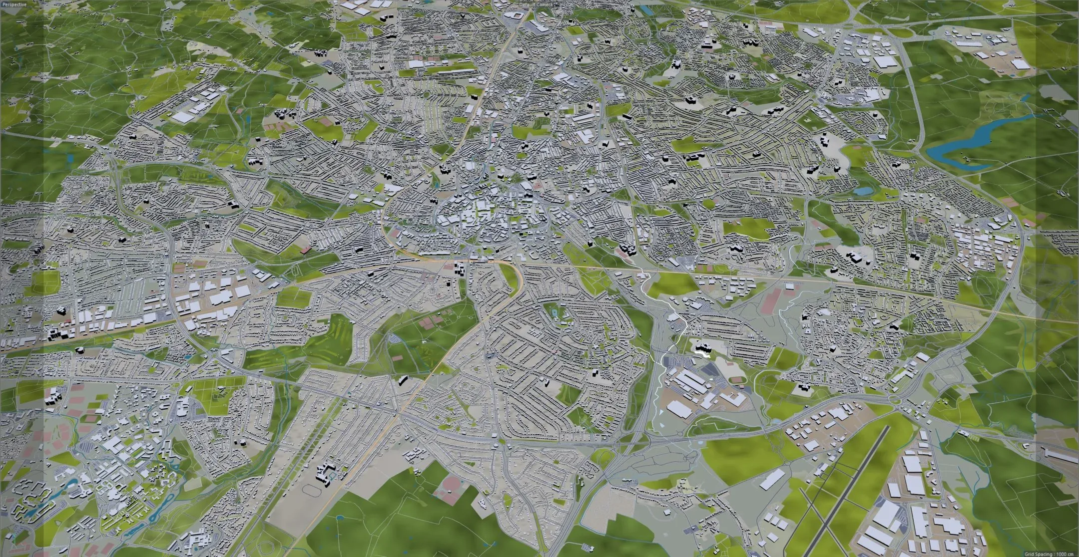 Coventry City England 3D Model 30Km