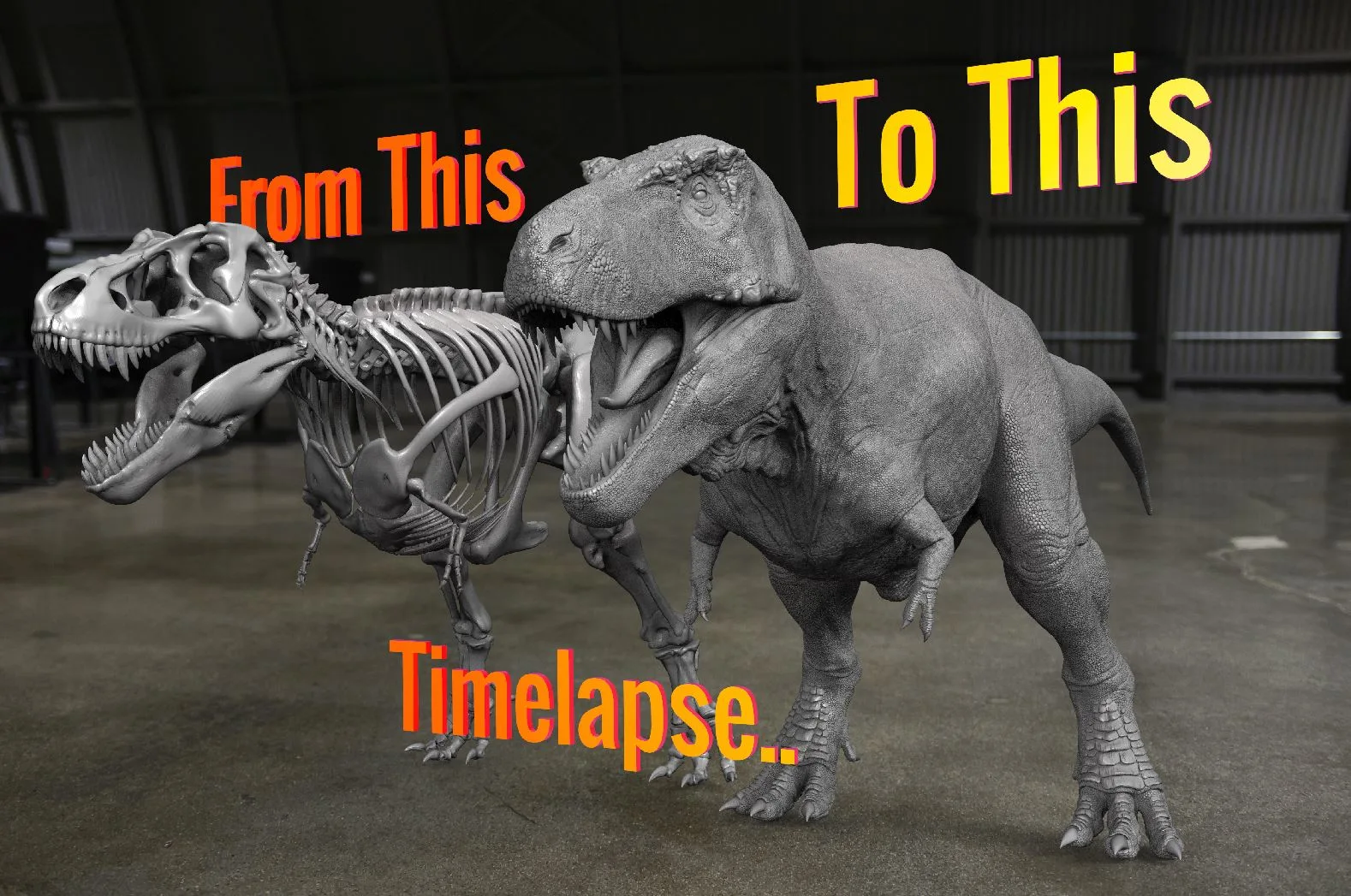 Create a T-Rex (Full Body) Timelapse