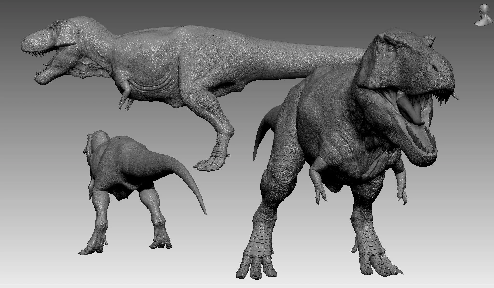 Create a T-Rex (Full Body) Timelapse