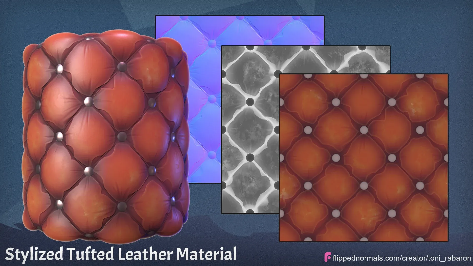 Stylized Tufted Leather Material