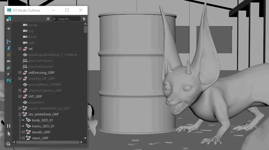 Node Outliner with Smart Filters for Maya