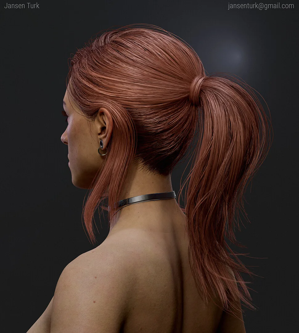 Real-Time Ponytail + Bun Hair Assets