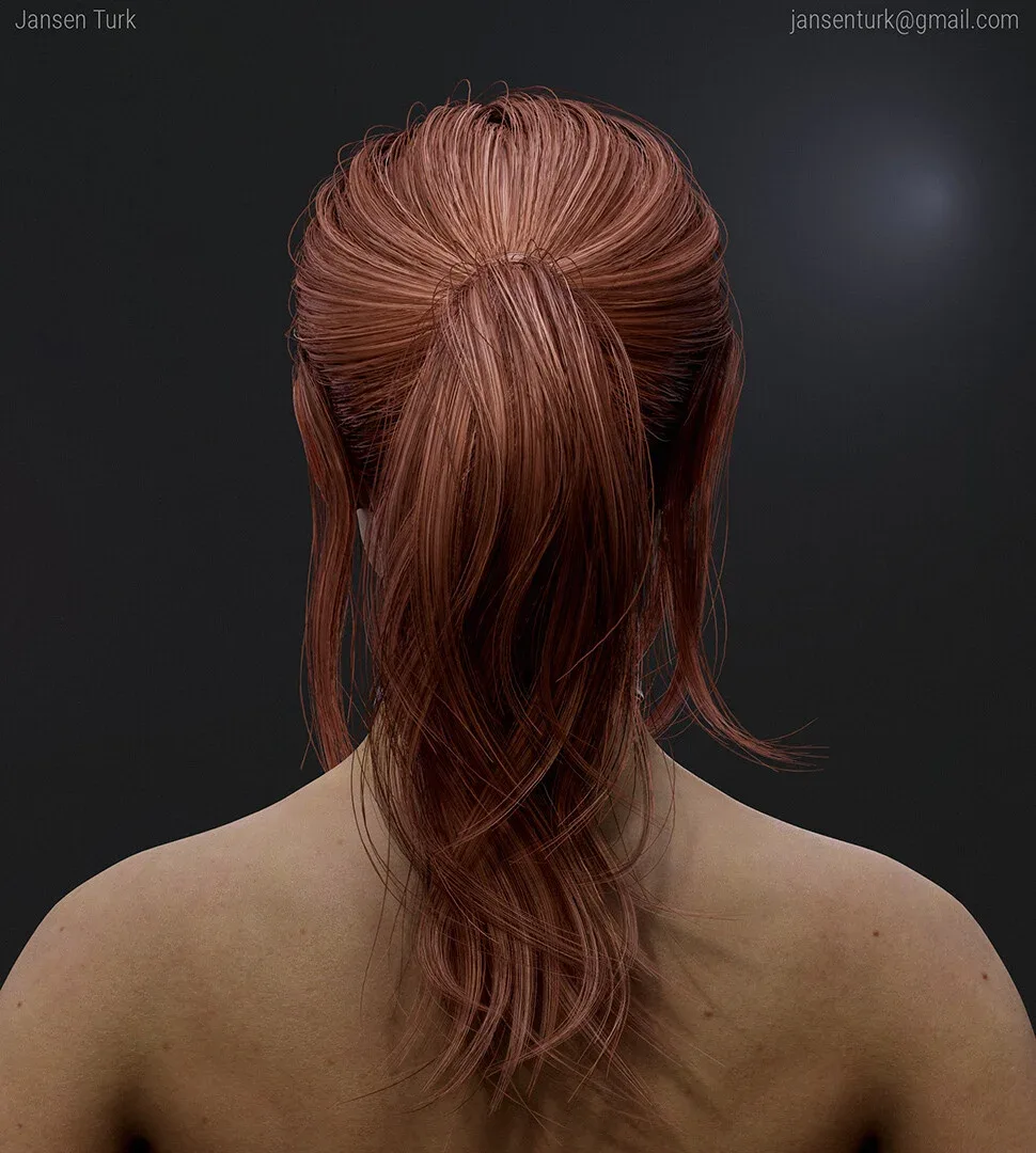 Real-Time Ponytail + Bun Hair Assets