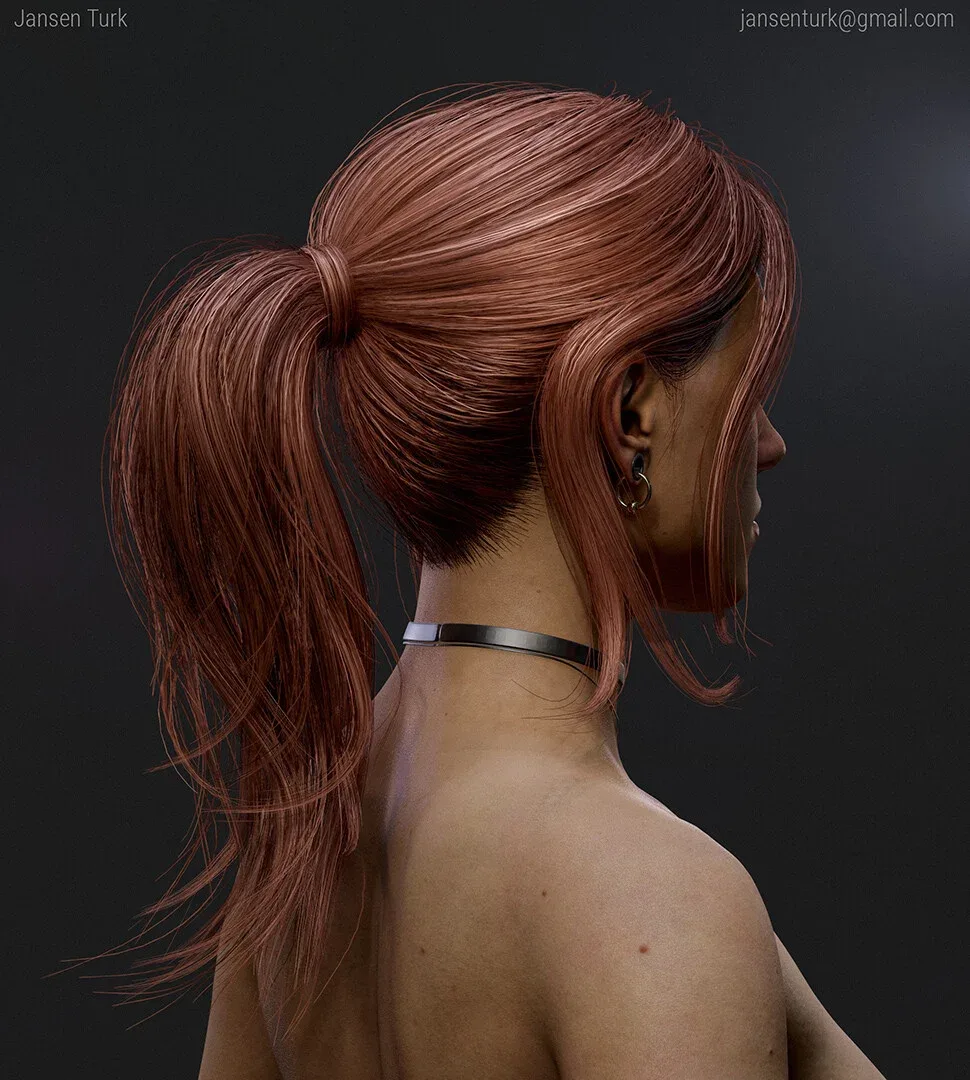Real-Time Ponytail + Bun Hair Assets
