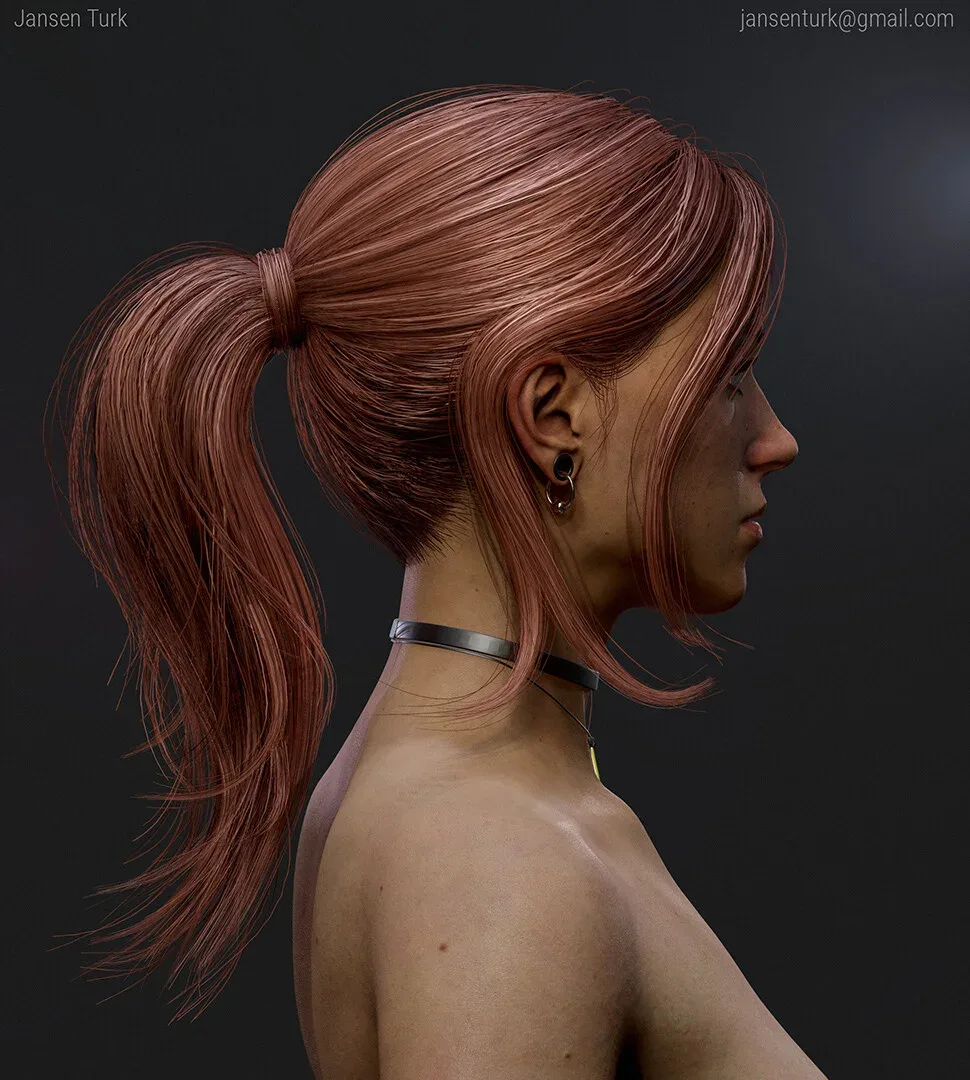 Real-Time Ponytail + Bun Hair Assets