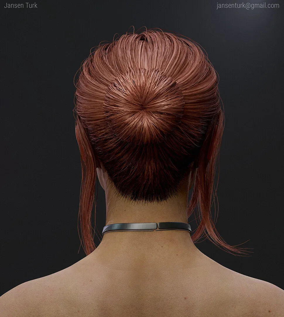 Real-Time Ponytail + Bun Hair Assets