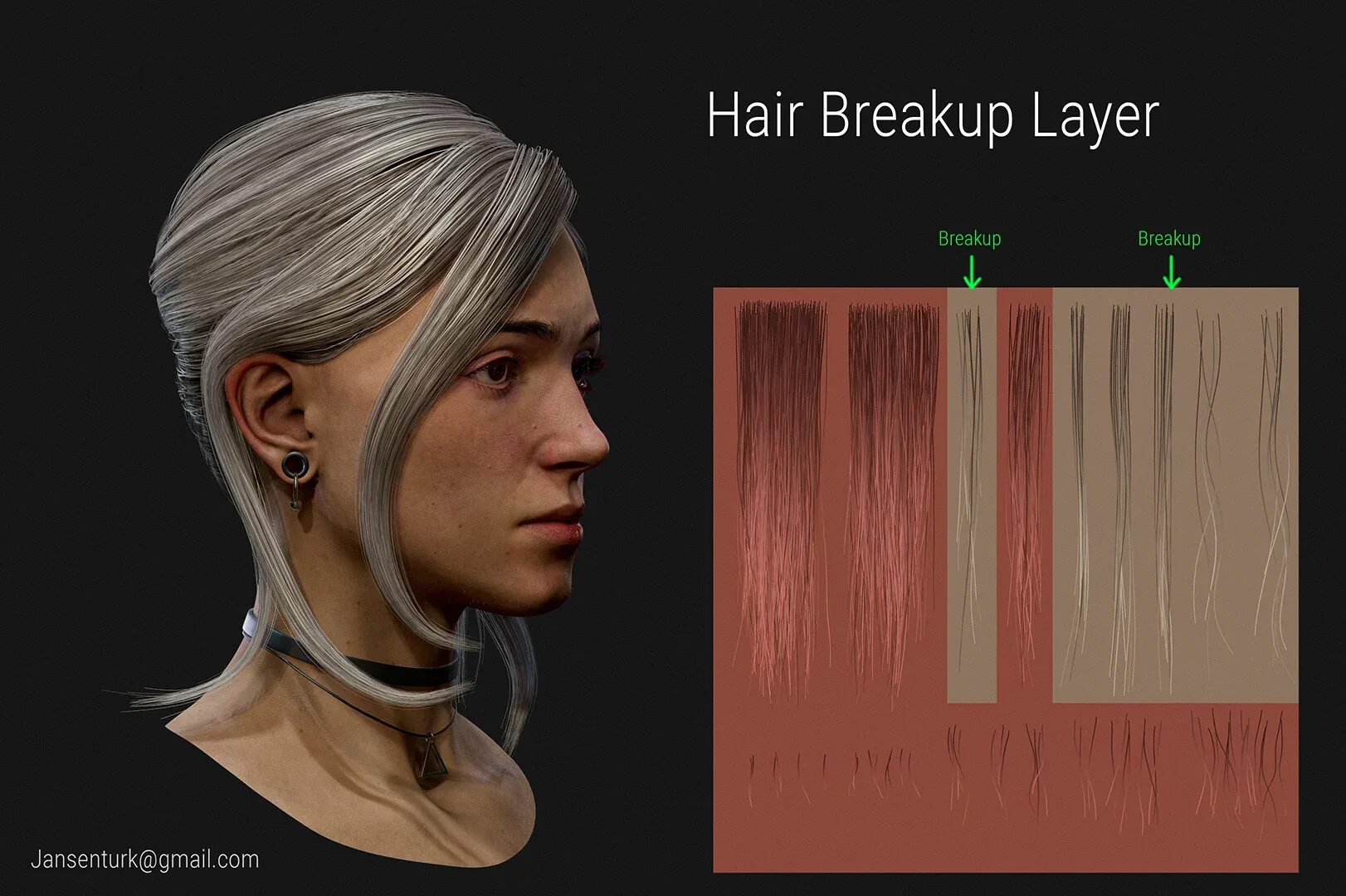 Real-Time Ponytail + Bun Hair Assets