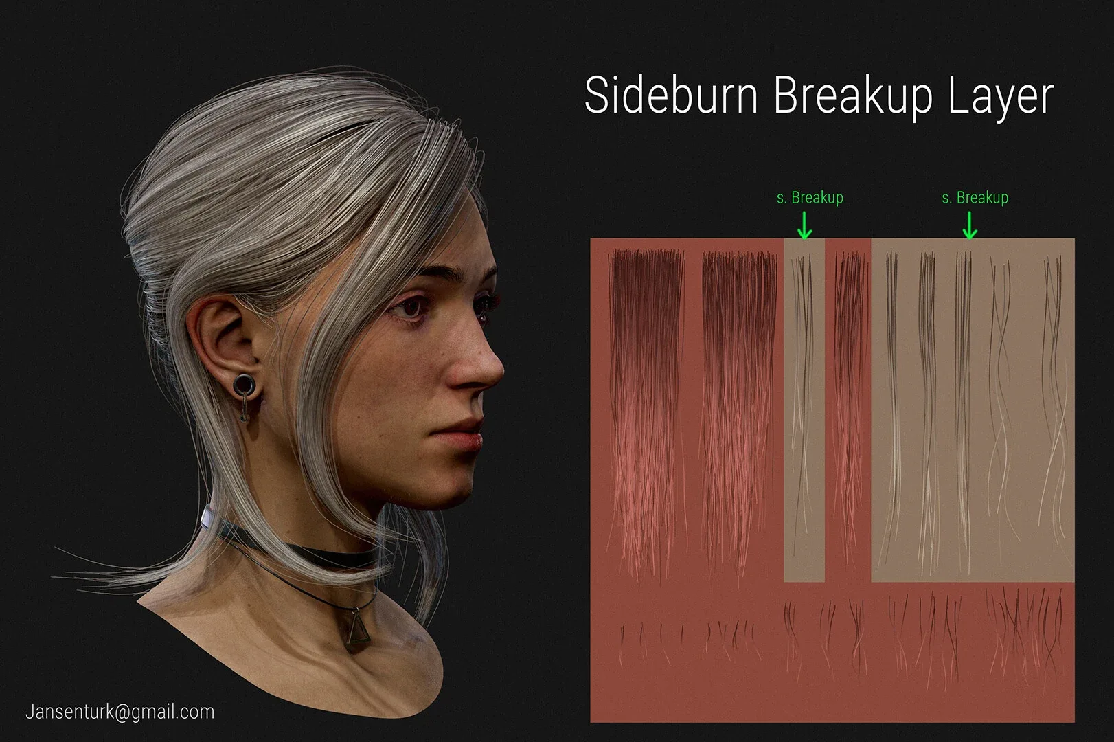 Real-Time Ponytail + Bun Hair Assets