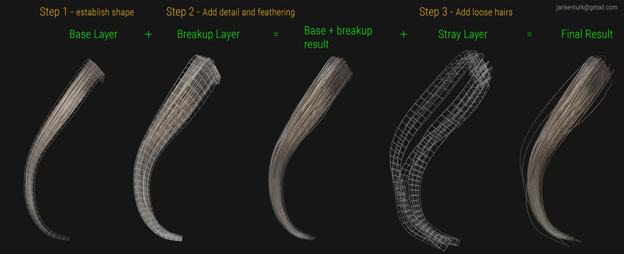 Real-Time Ponytail + Bun Hair Assets