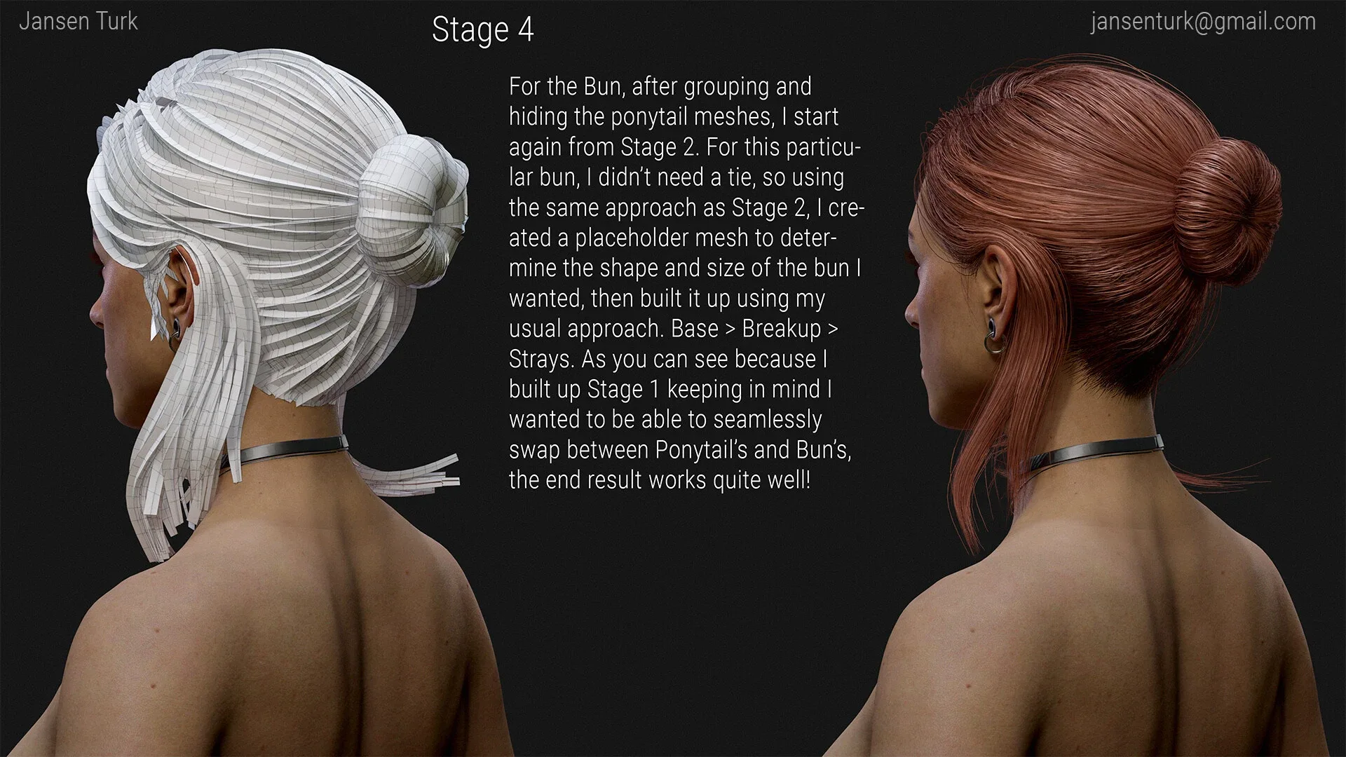 Real-Time Ponytail + Bun Hair Assets