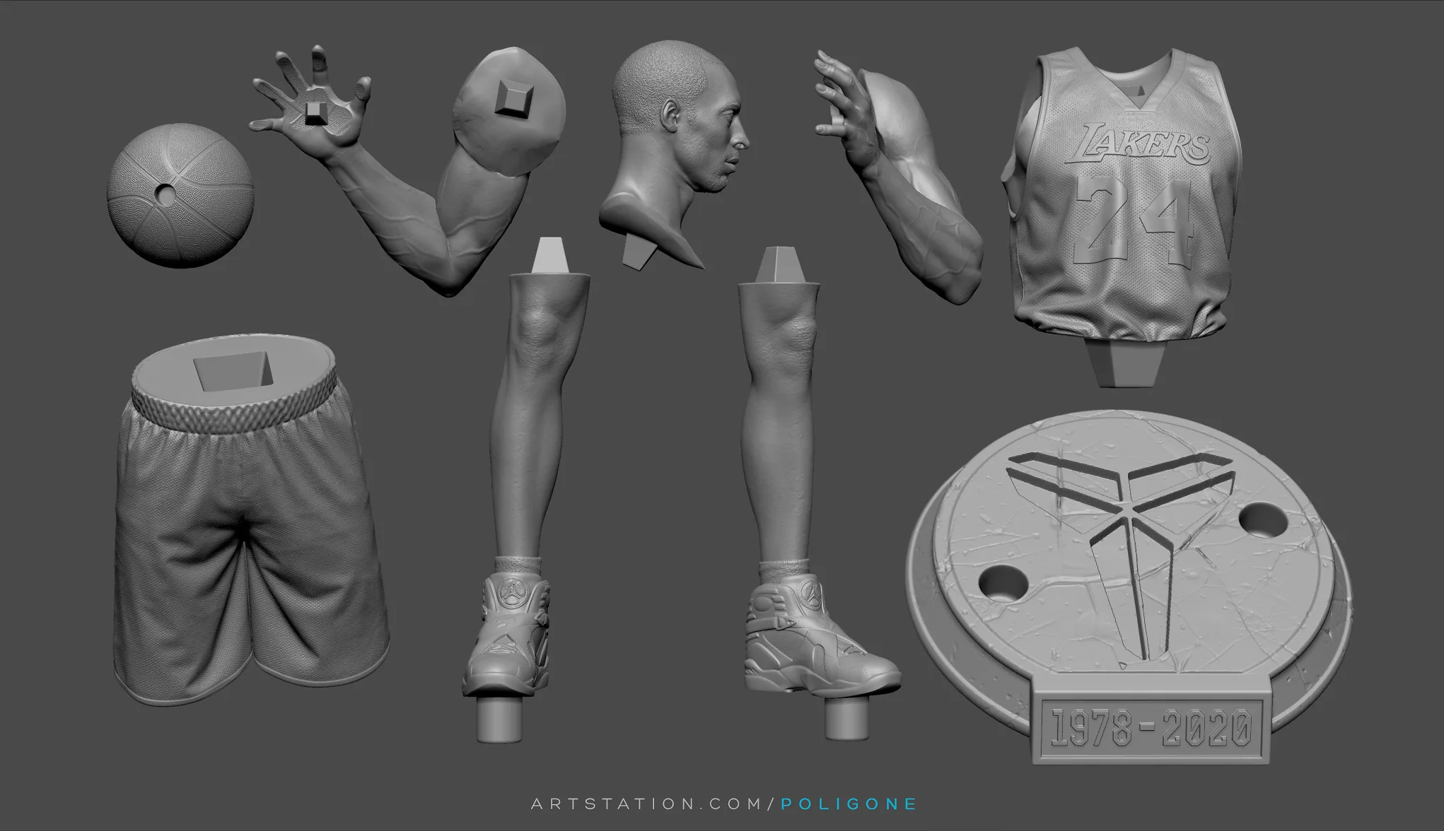 Kobe Bryant Statue - 3D Printable