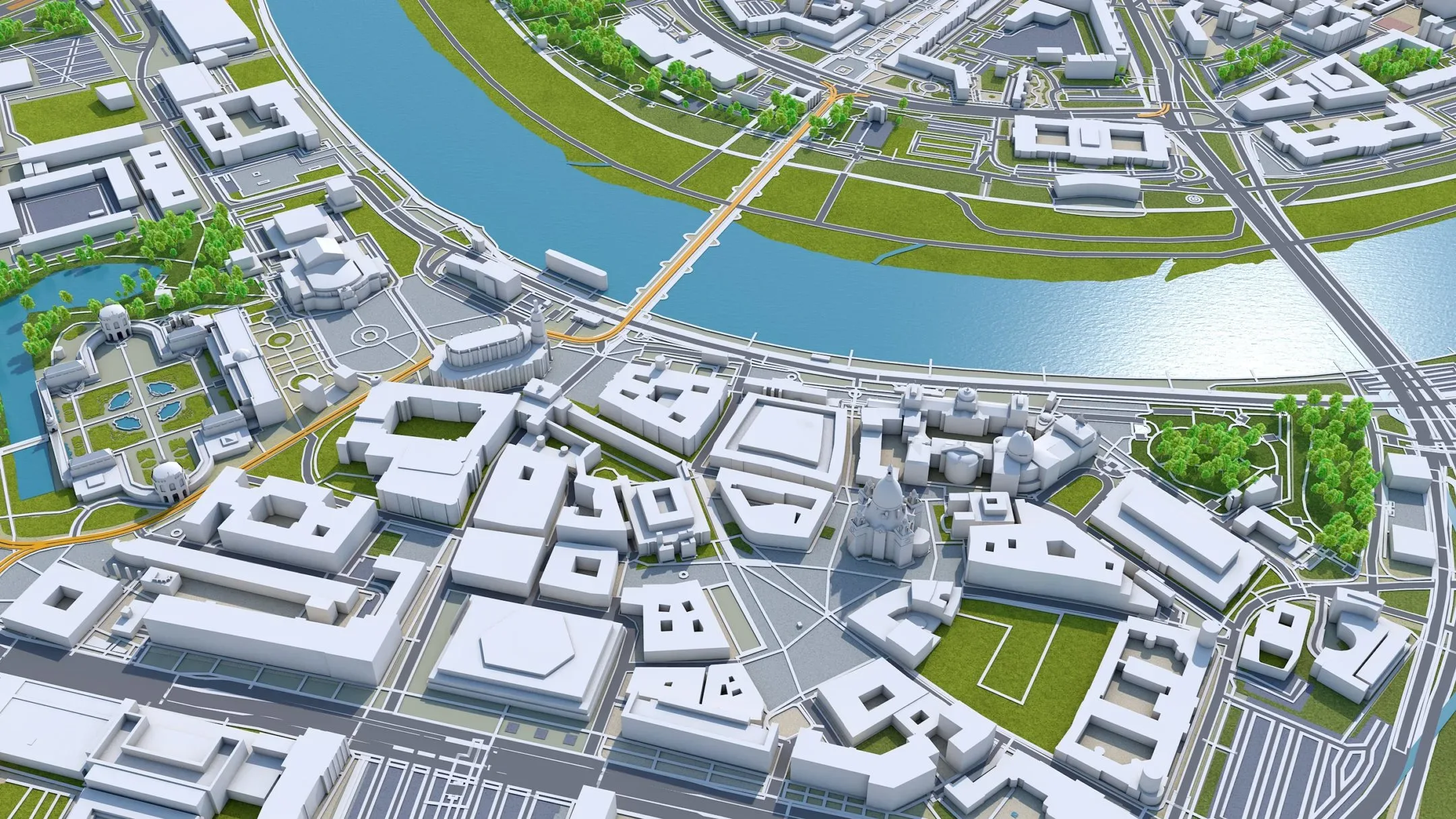 Dresden City Germany 3D Model 40Km
