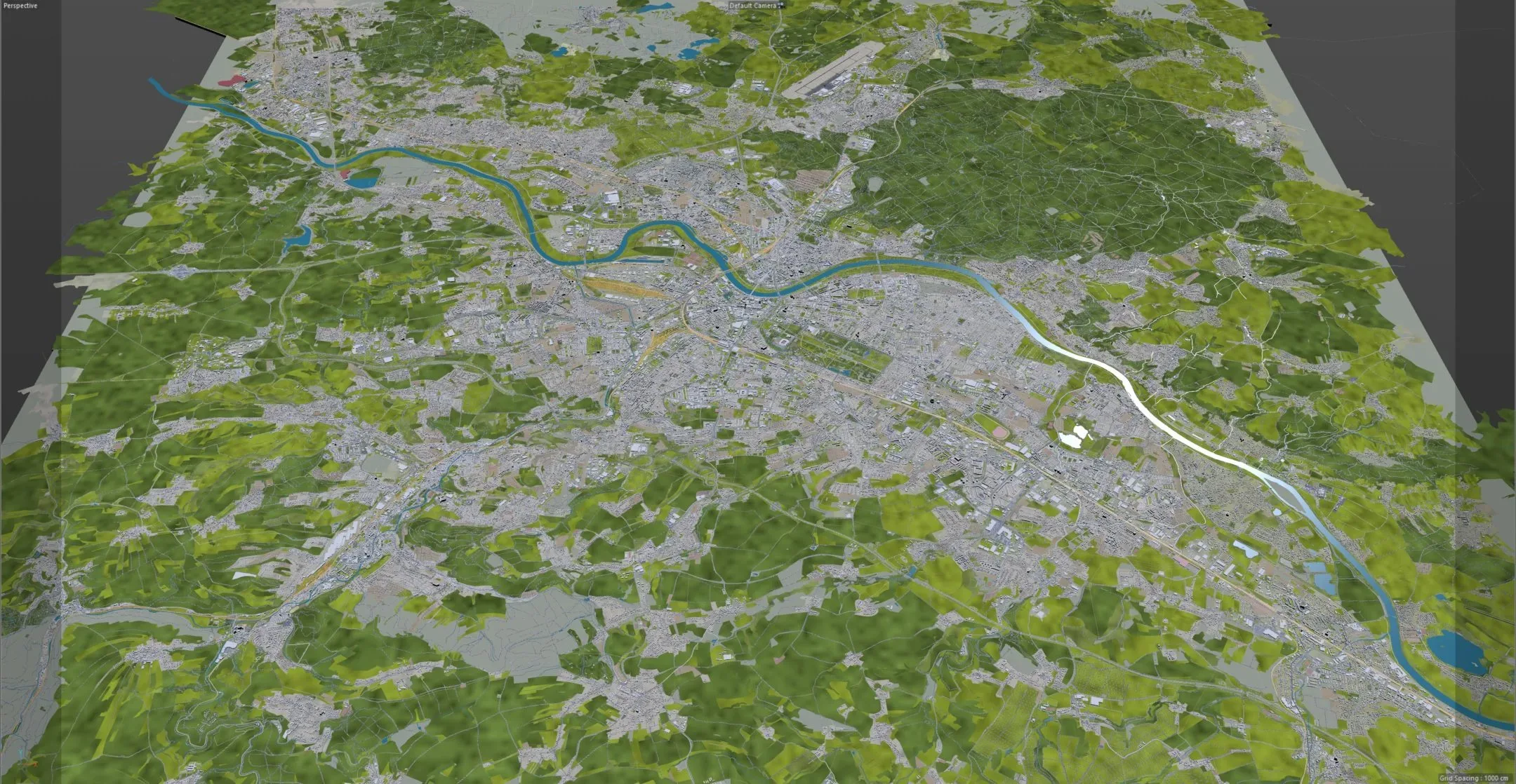 Dresden City Germany 3D Model 40Km