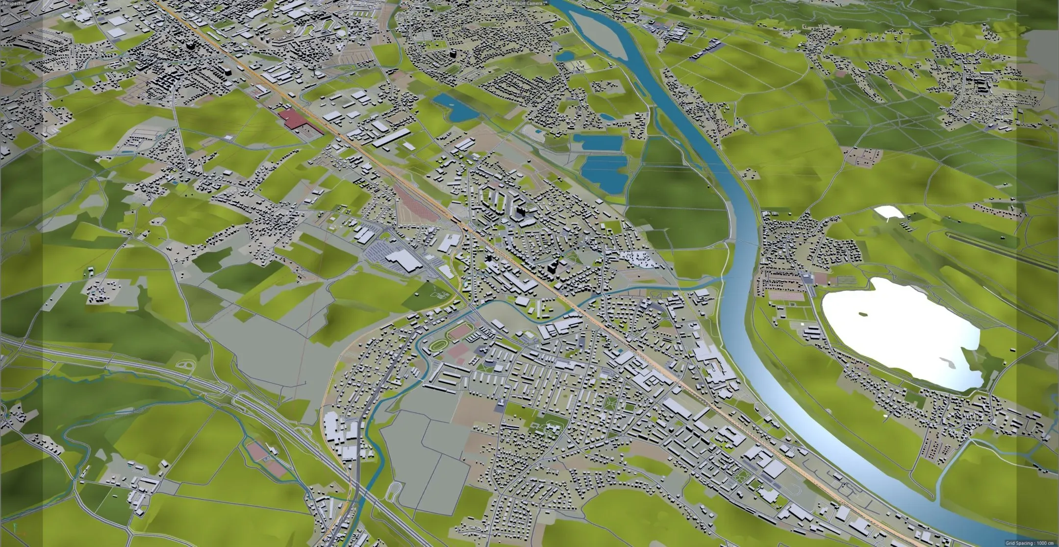 Dresden City Germany 3D Model 40Km