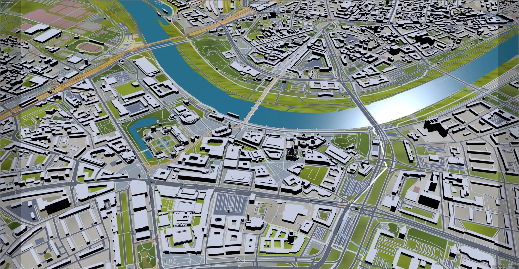 Dresden City Germany 3D Model 40Km