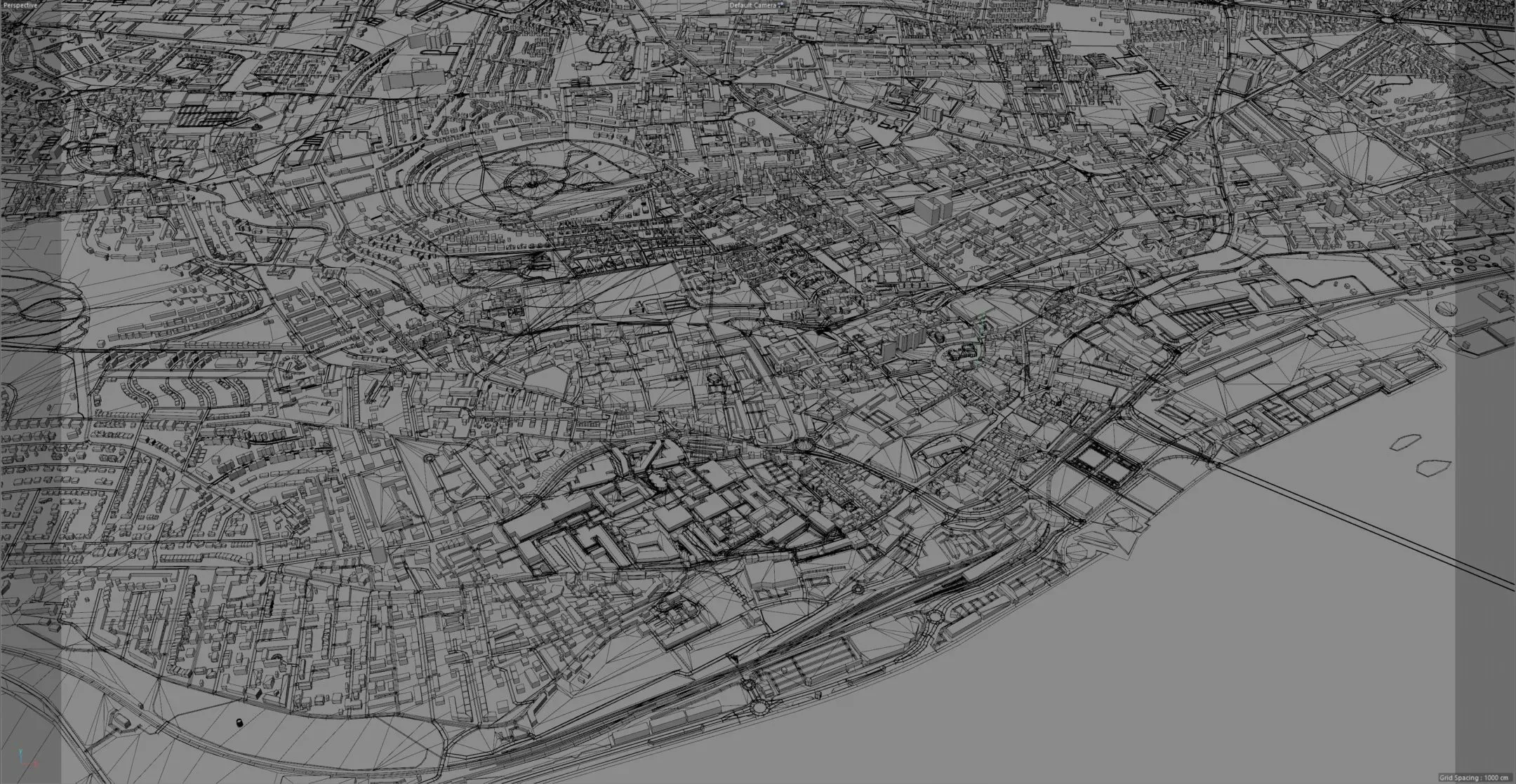 Dundee City Scotland UK 3D Model 60km