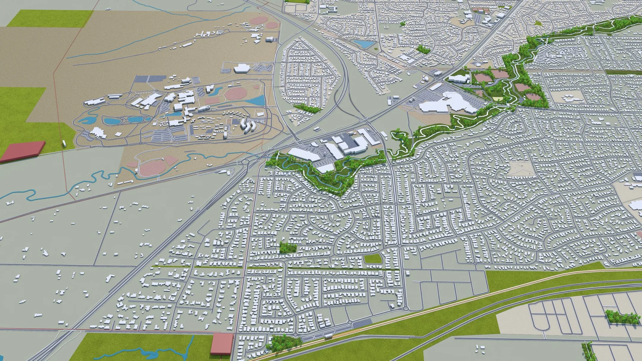 Geelong City Australia 3D Model FlippedNormals