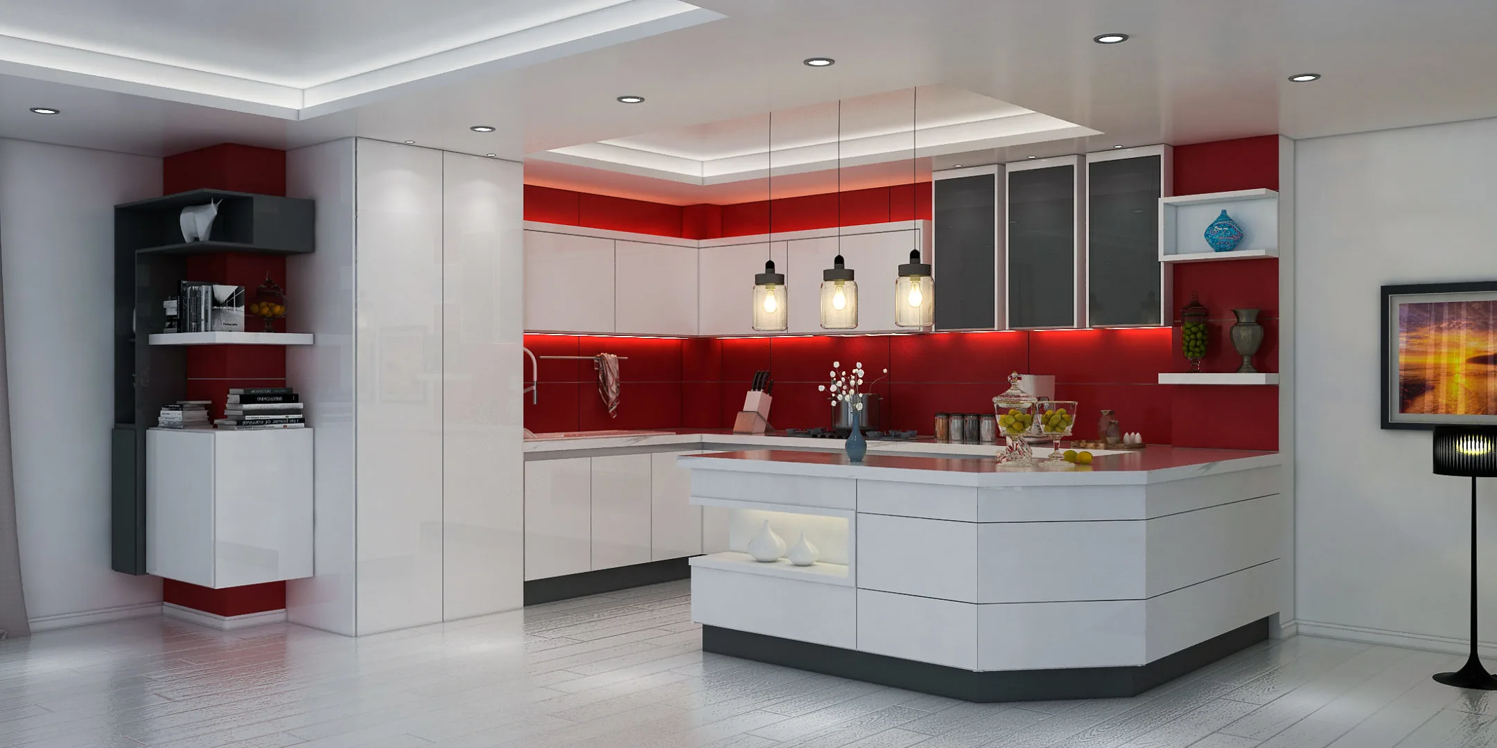 Red Kitchen - FlippedNormals