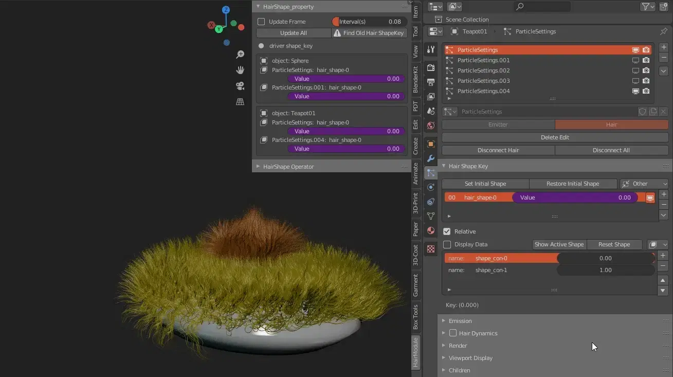 Blender Addon | Hair Shape Key | VFX Grace