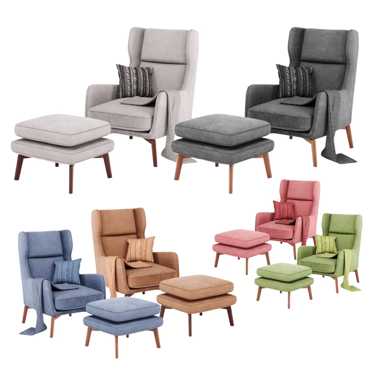 Ryder Velvet ArmChair in 6 Colors