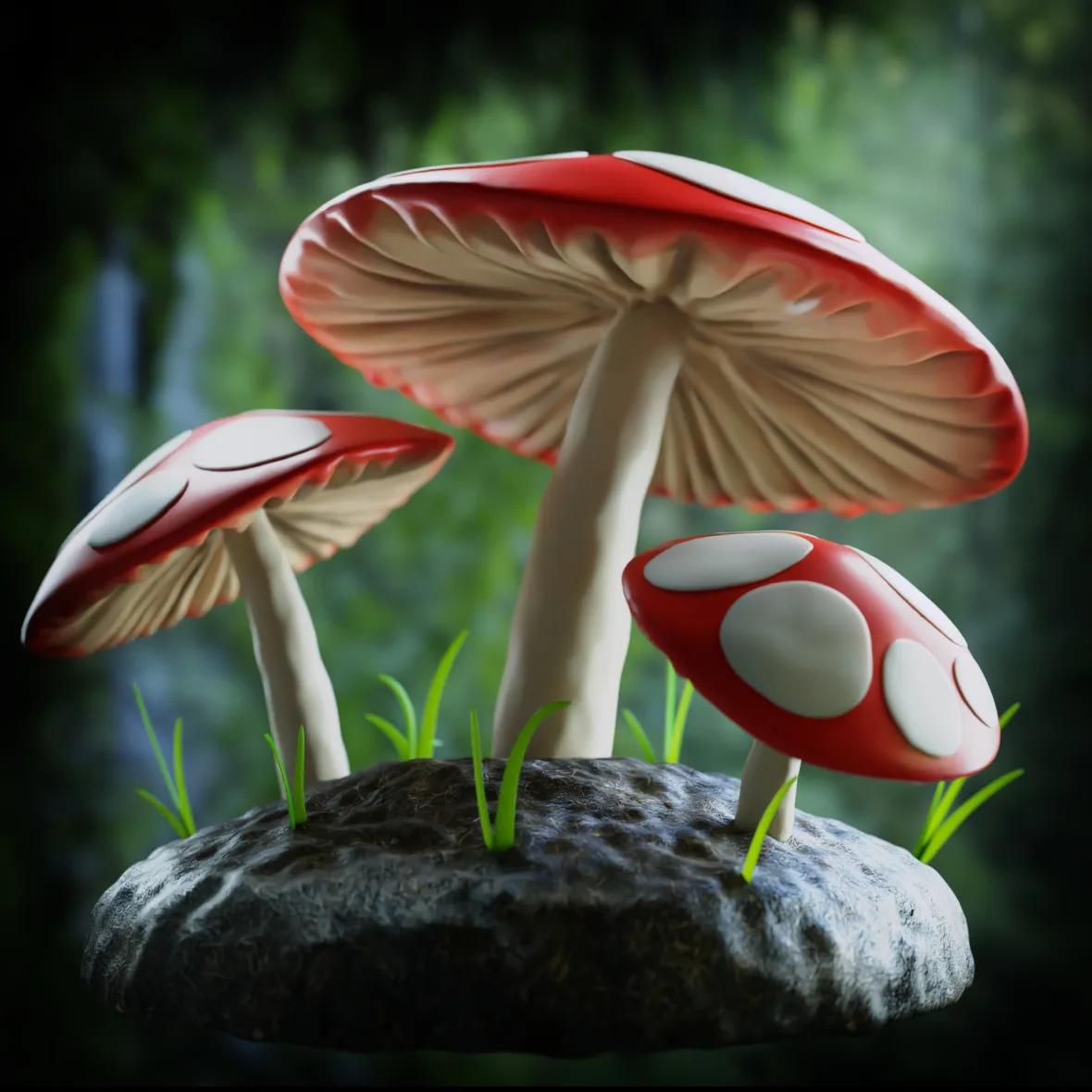 Mushroom Forest Scene (Blender Tutorial)