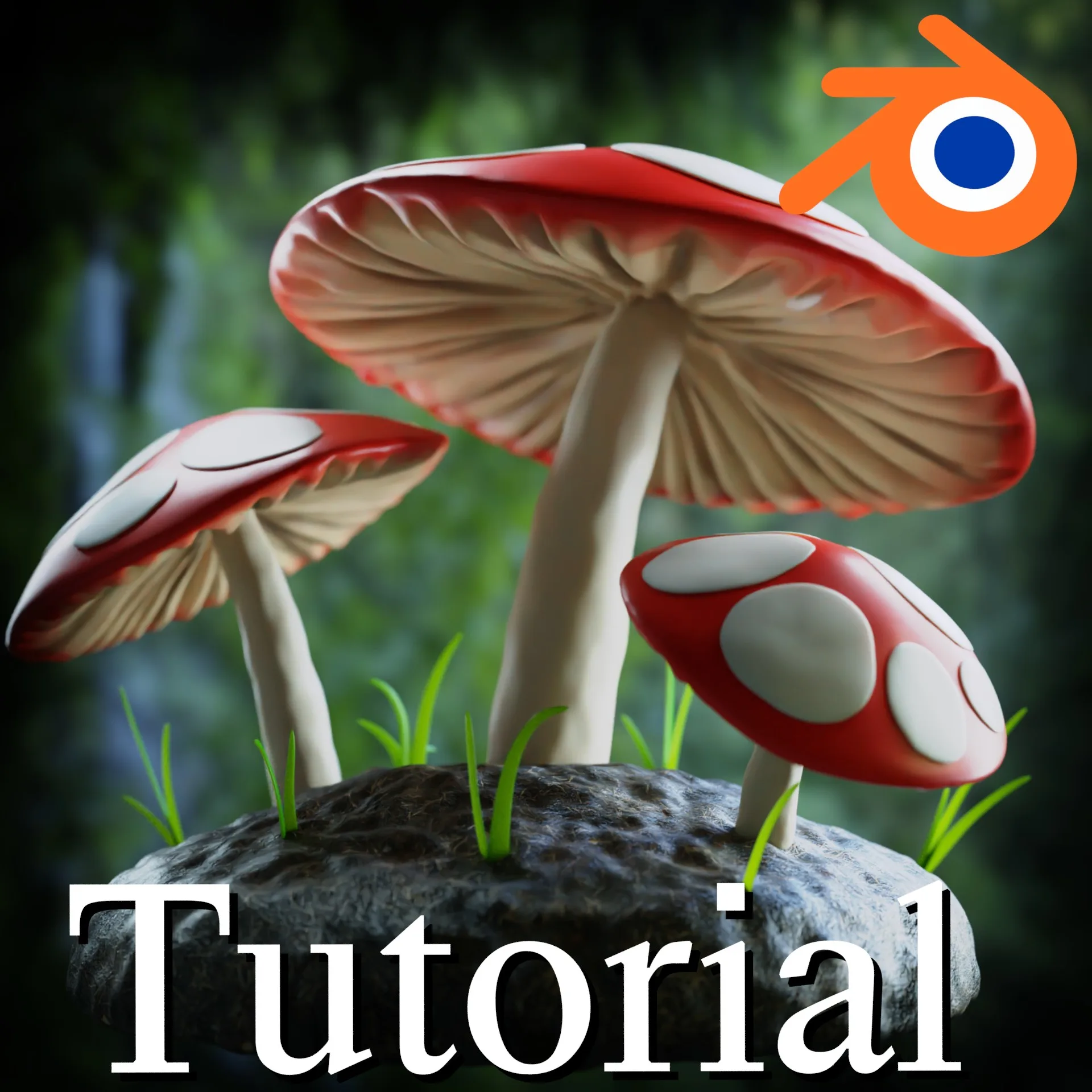 Mushroom Forest Scene (Blender Tutorial)