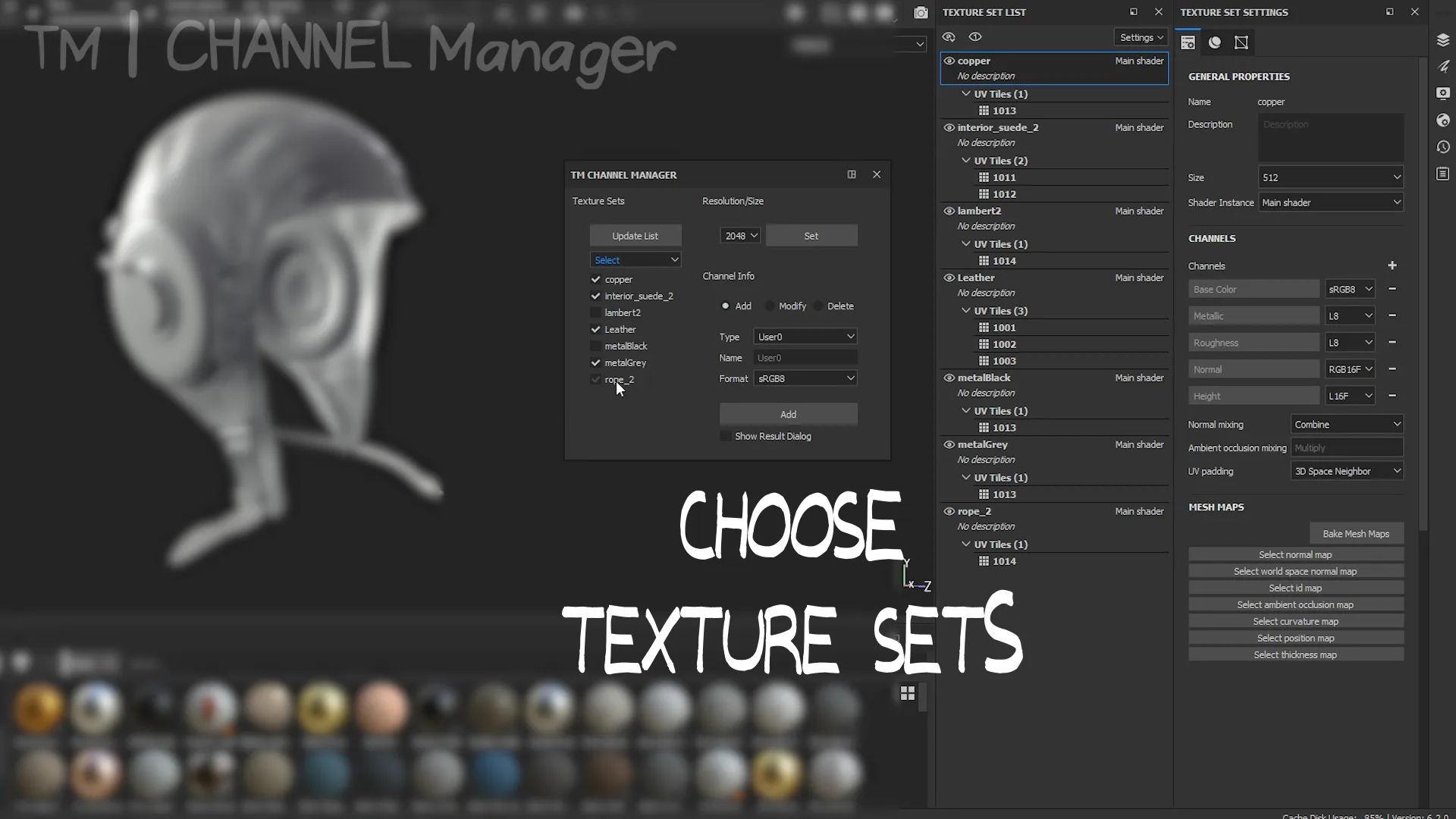 TM Channel Manager - Substance Painter Plugin Python